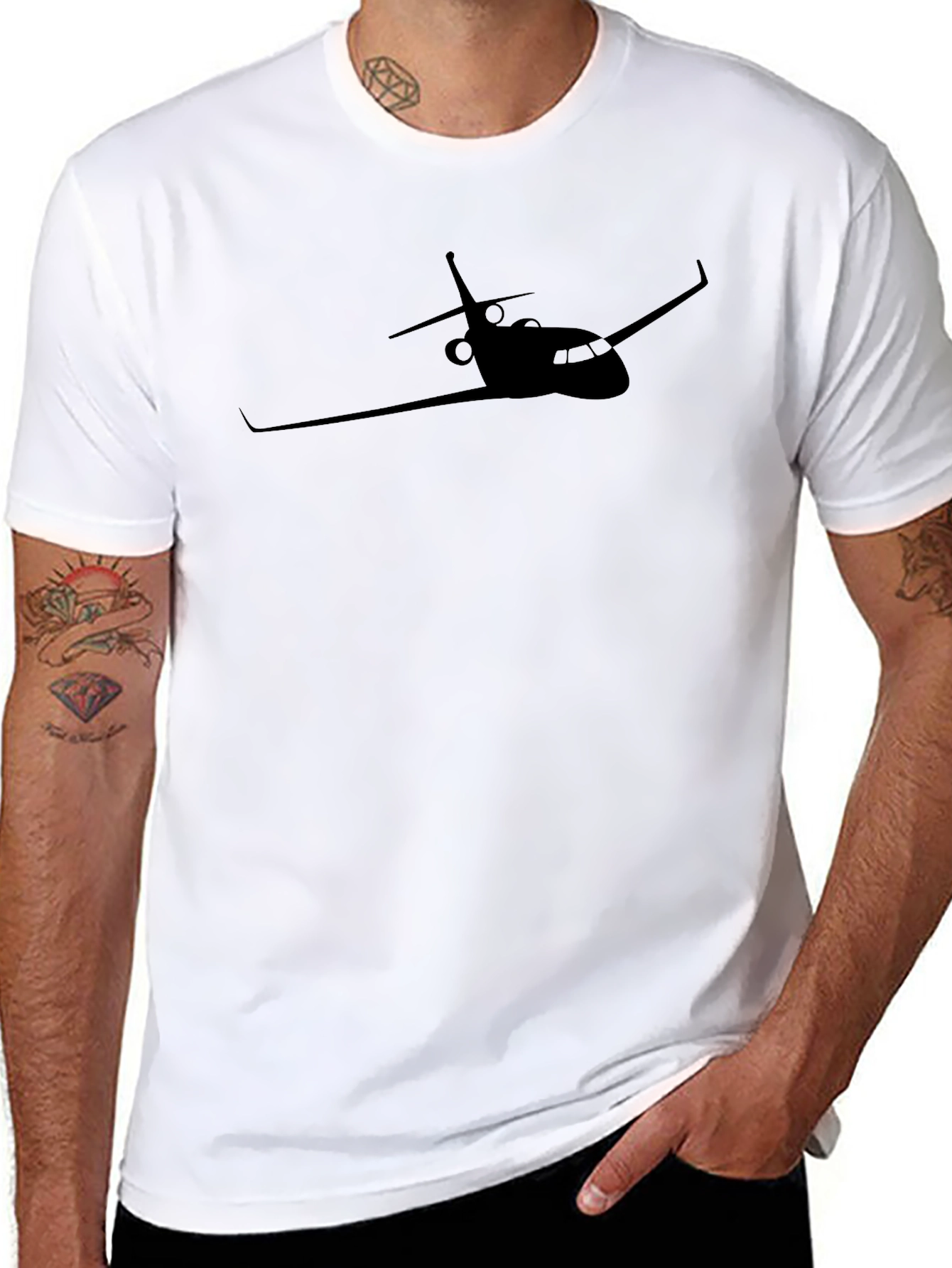 Aircraft Graphic Tee - Black