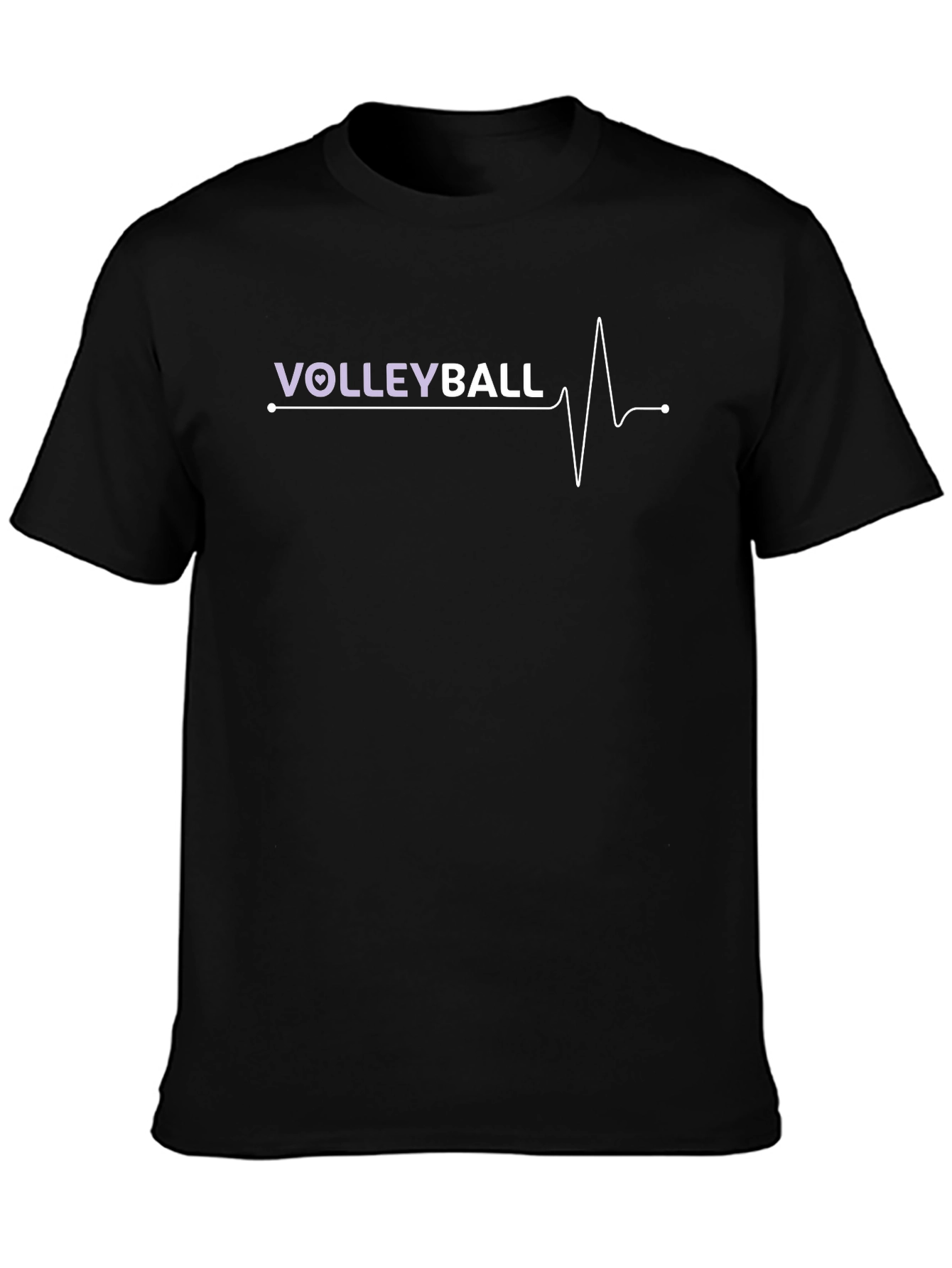 Volleyball Heartbeat Graphic T-Shirt - Sporty & Stylish