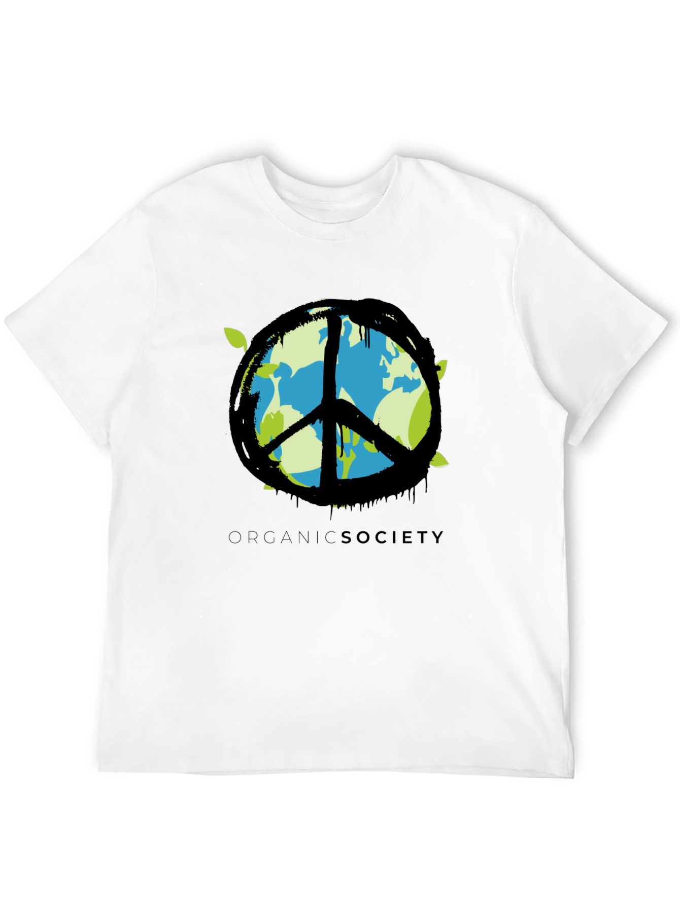 Organic Society Peace Sign Earth T-Shirt