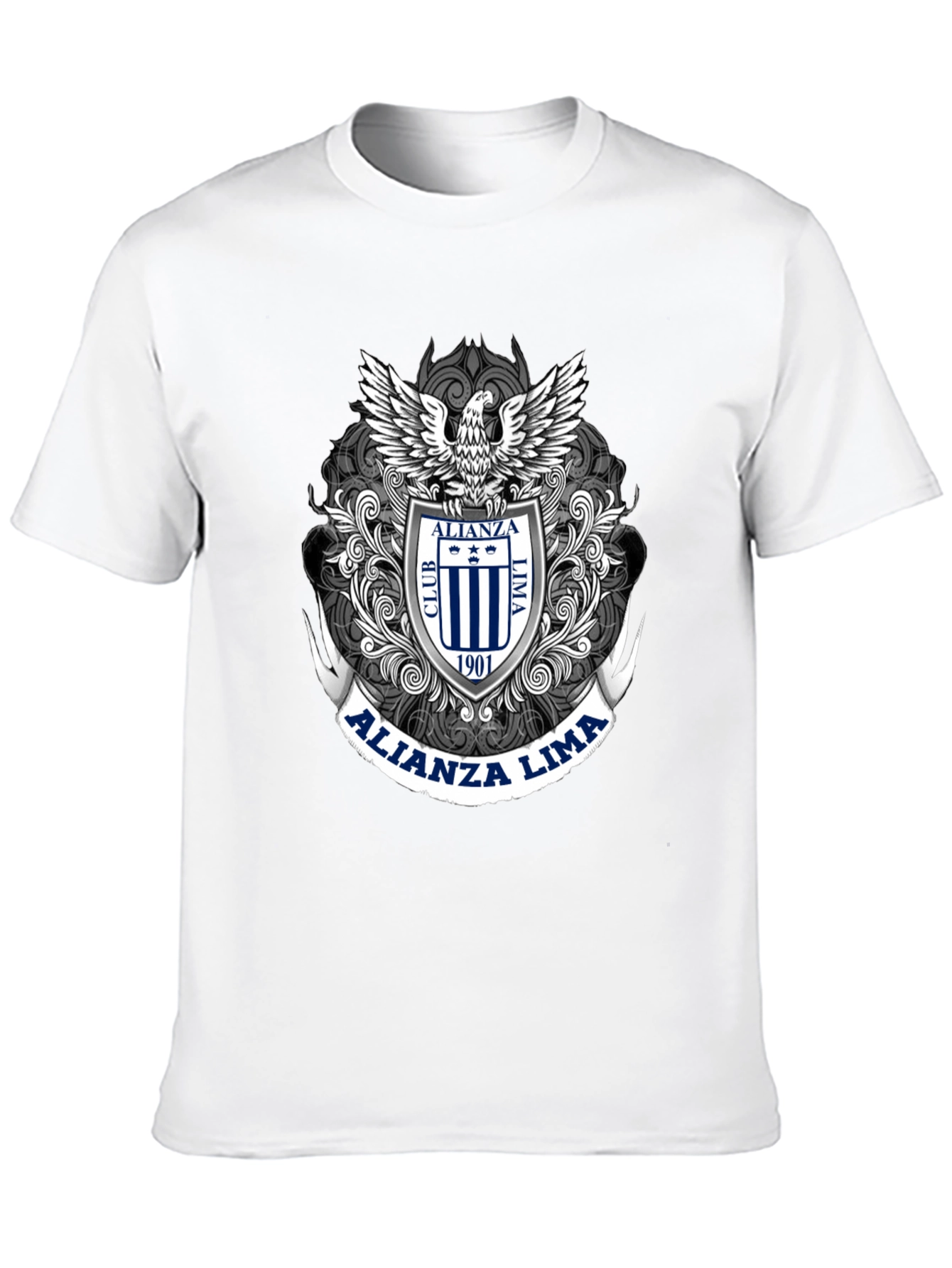 Alianza Lima Eagle Crest Black T-Shirt