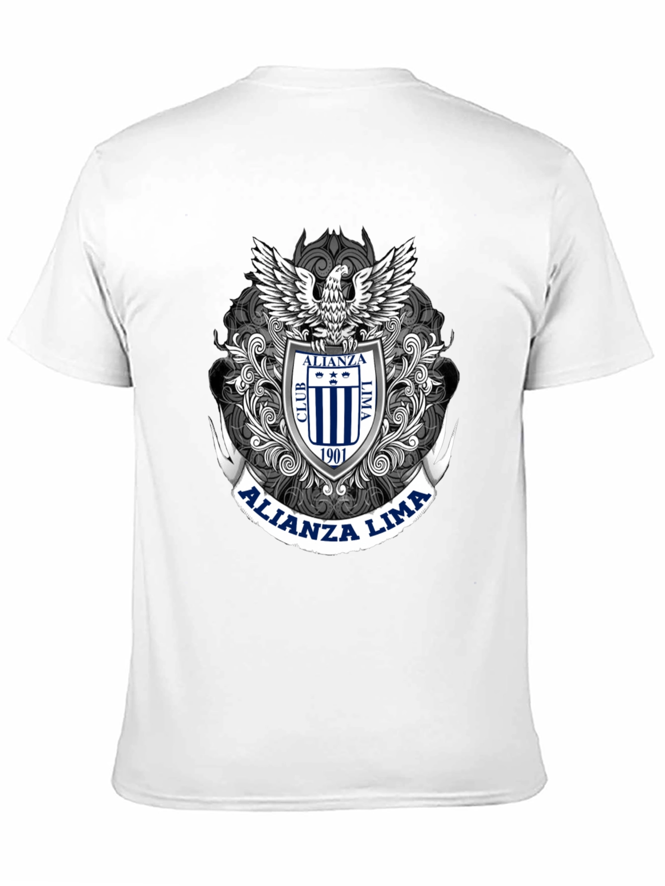 Alianza Lima Eagle Crest Black T-Shirt
