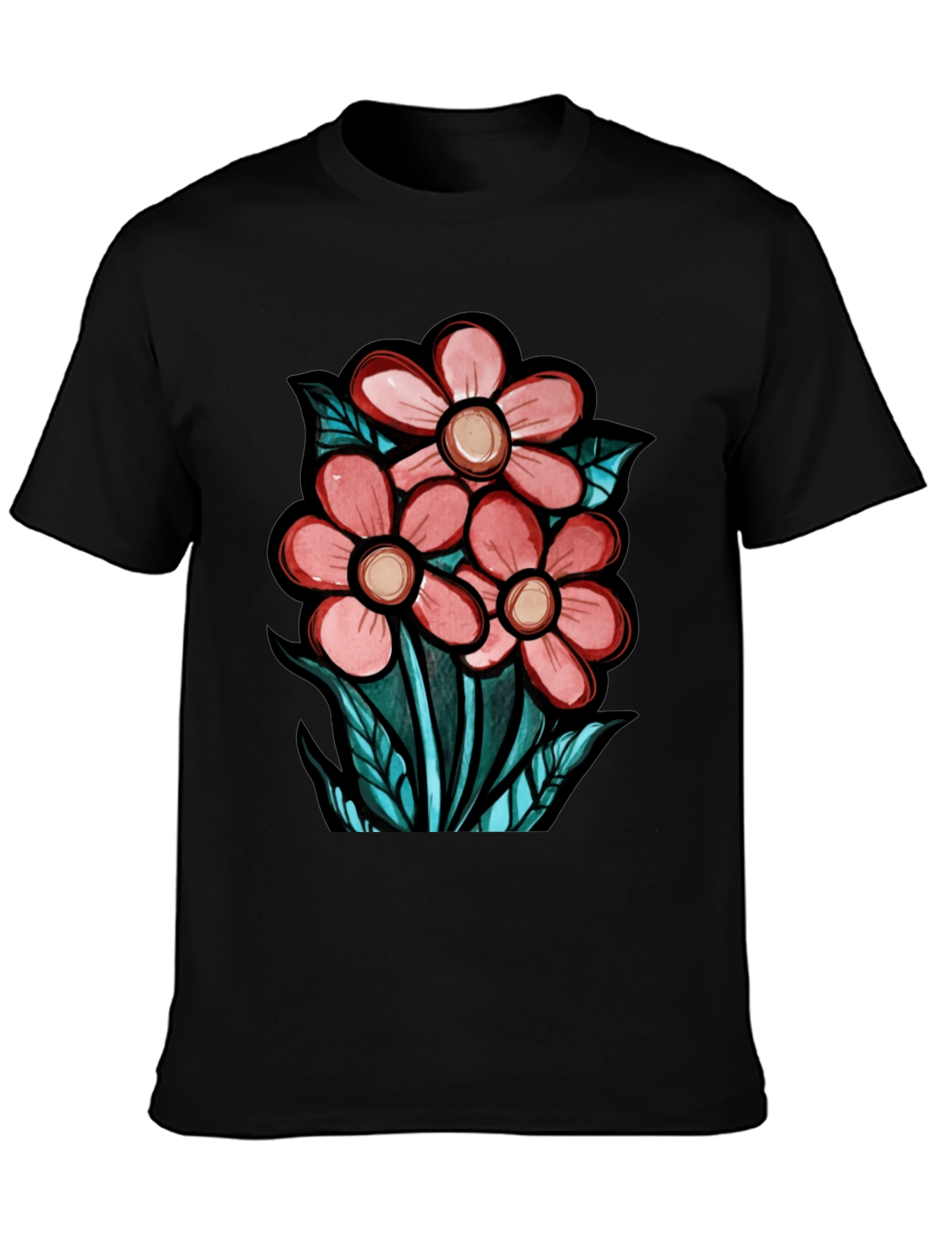 Floral Graphic T-Shirt - Unique Design