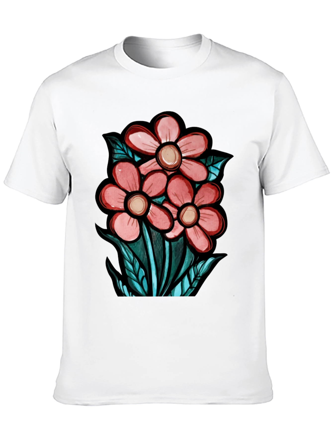 Floral Graphic T-Shirt - Unique Design