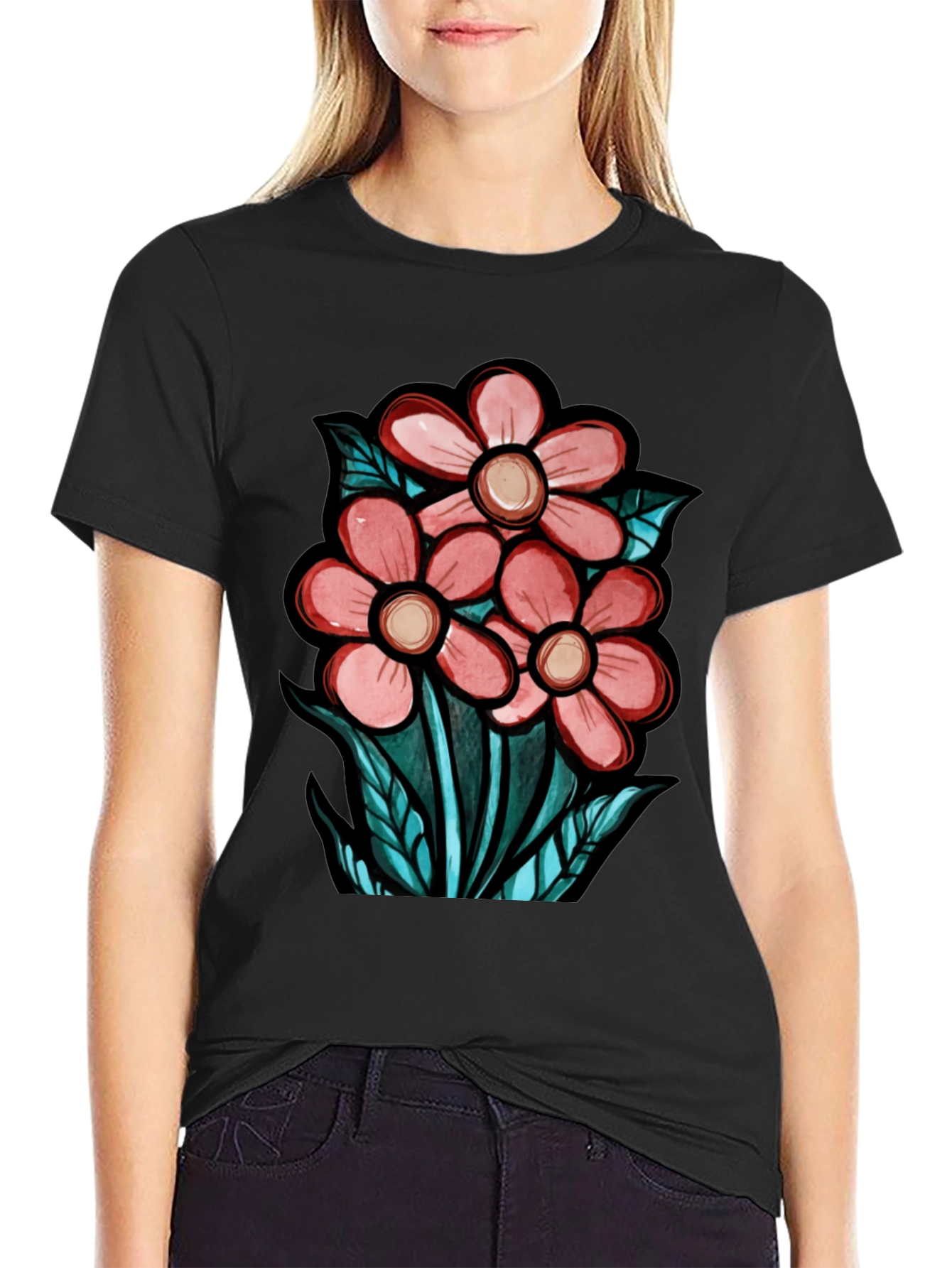 Floral Graphic T-Shirt - Unique Design