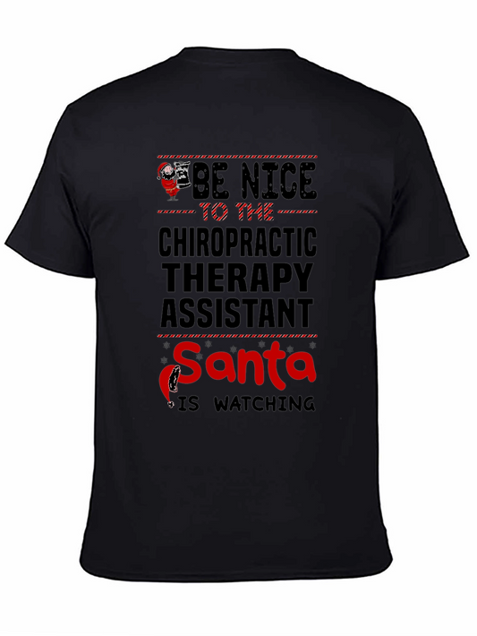 Chiropractic Therapy Assistant Santa T-Shirt