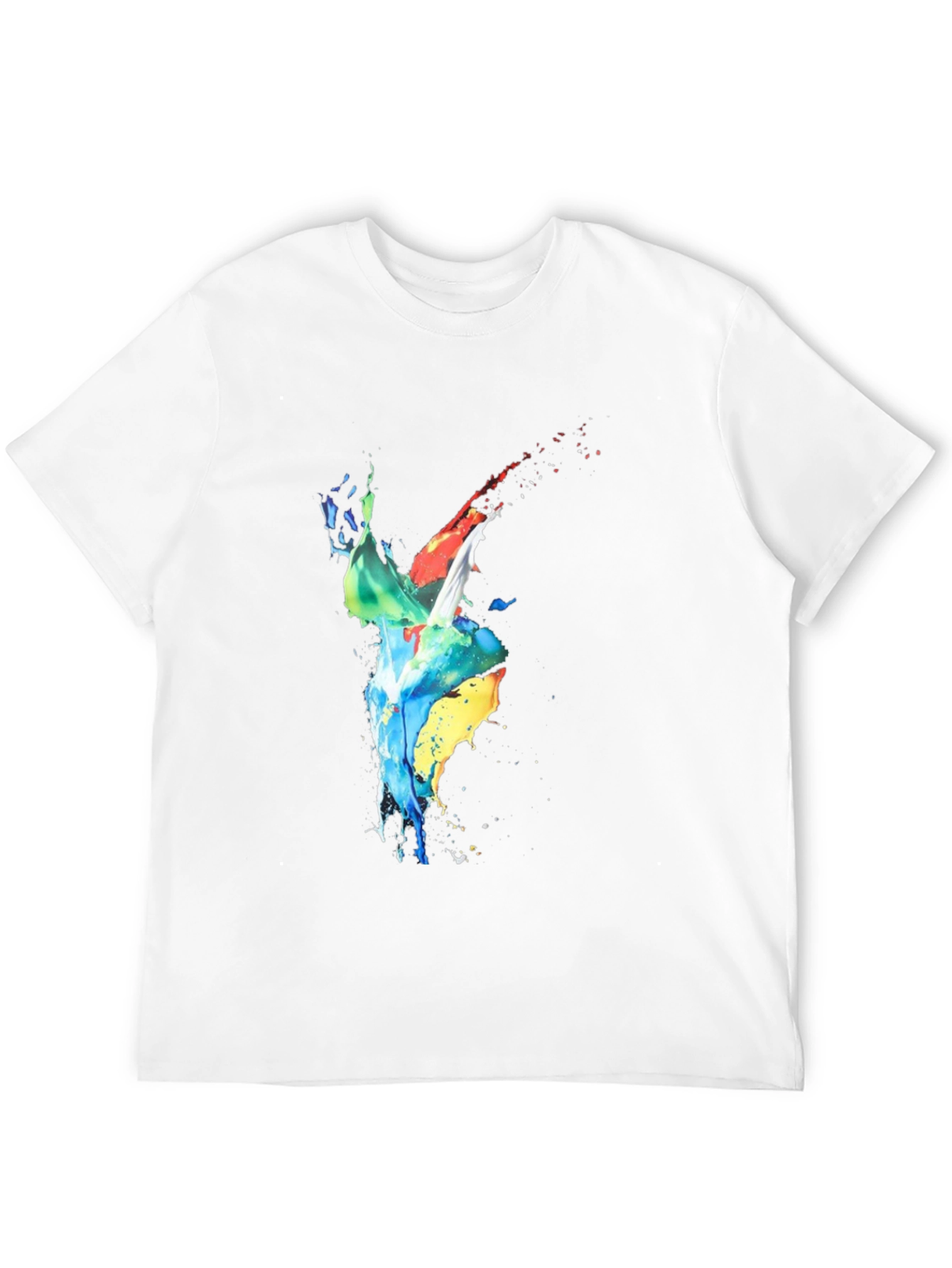 Abstract Splatter Art Black T-Shirt