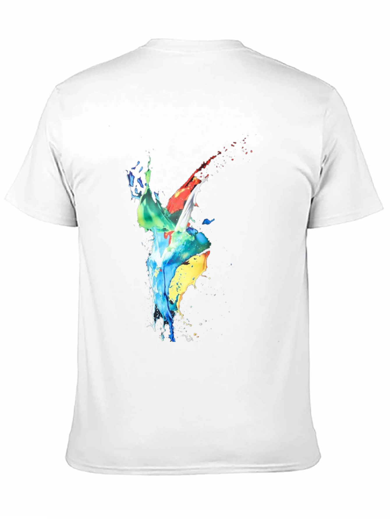 Abstract Splatter Art Black T-Shirt