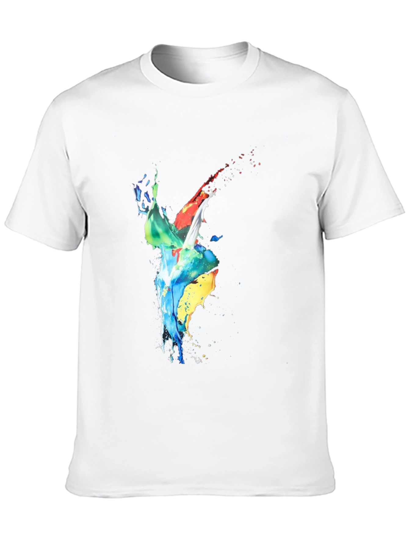Abstract Splatter Art Black T-Shirt