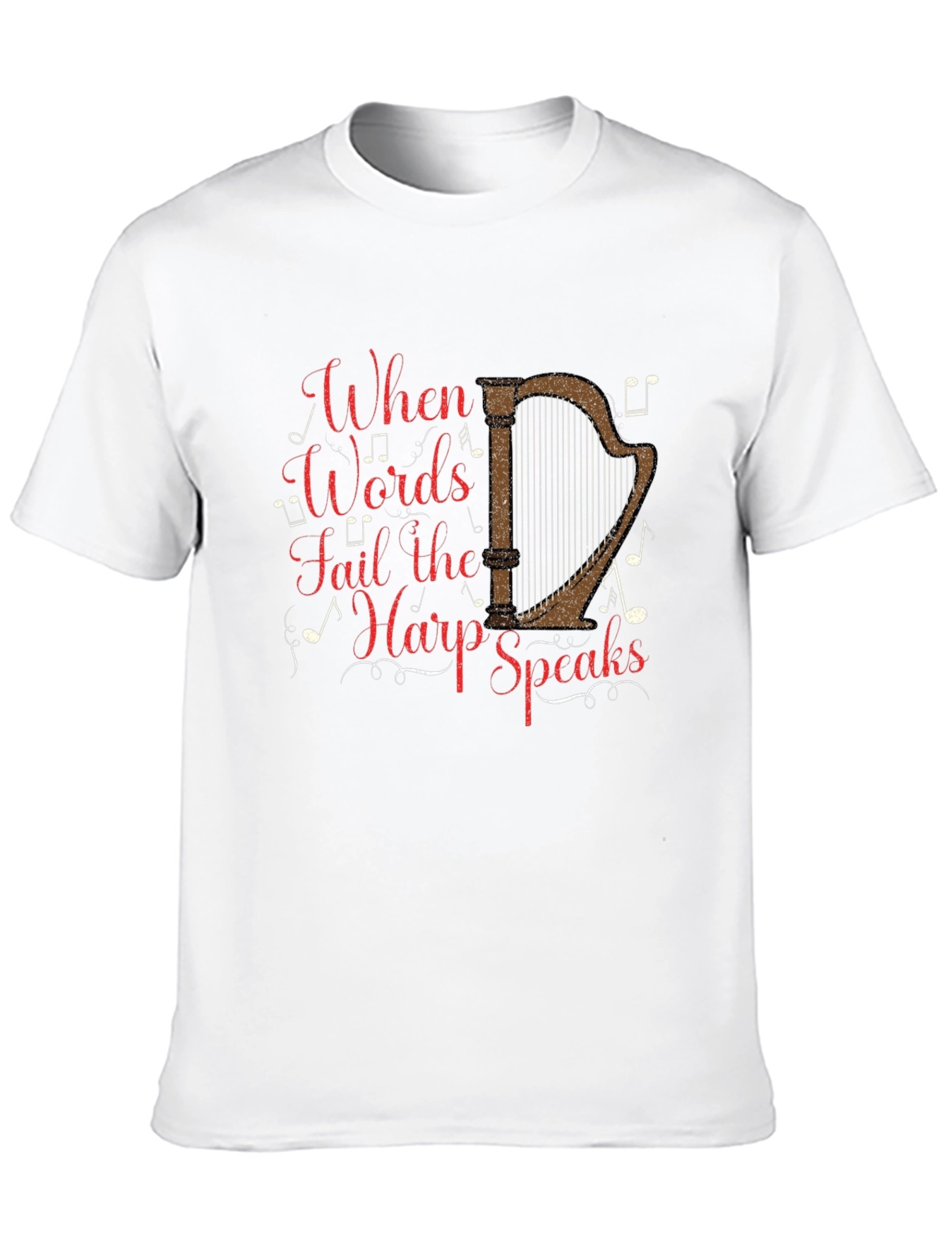 Harp Speaks Graphic T-Shirt - Music Lover Tee