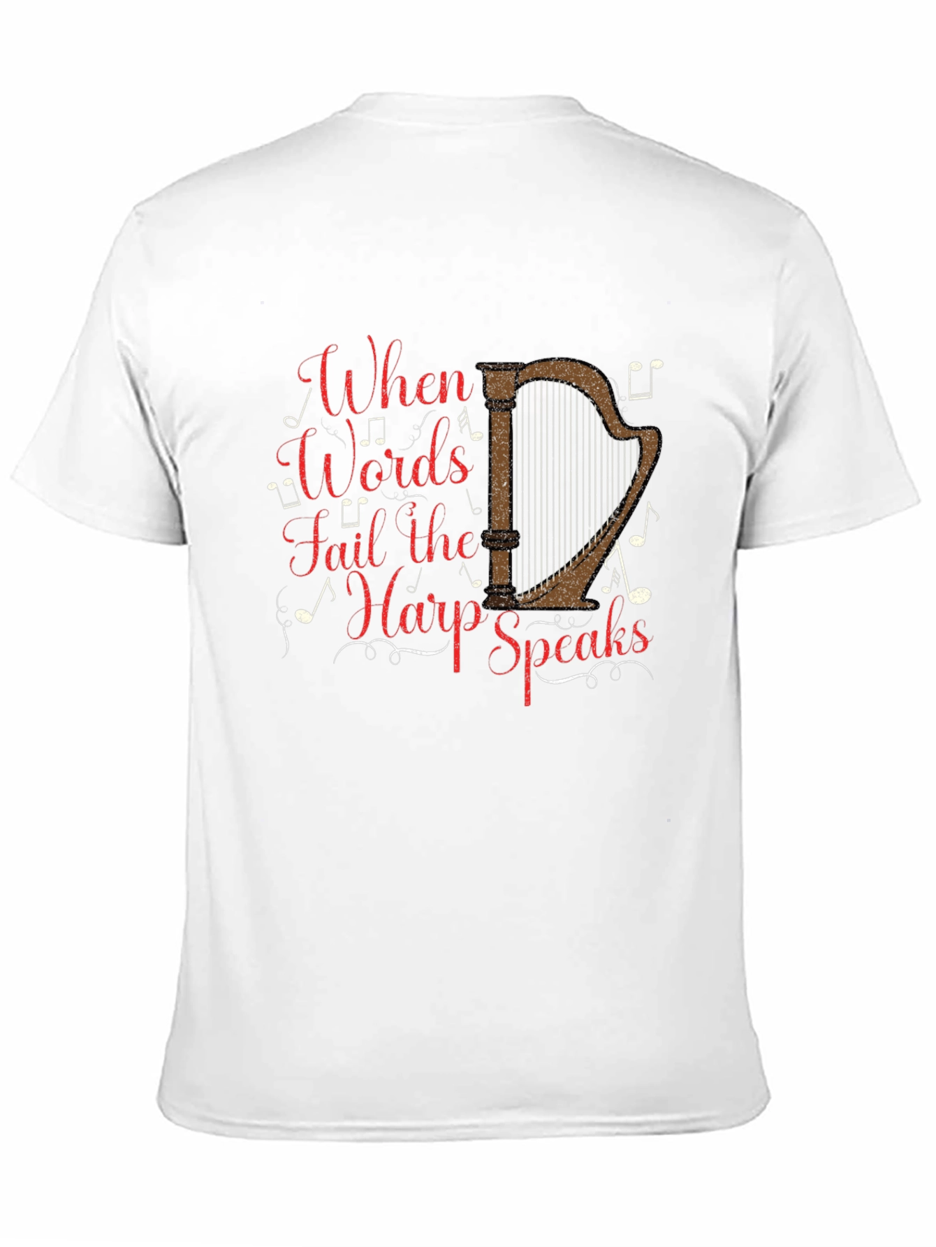Harp Speaks Graphic T-Shirt - Music Lover Tee