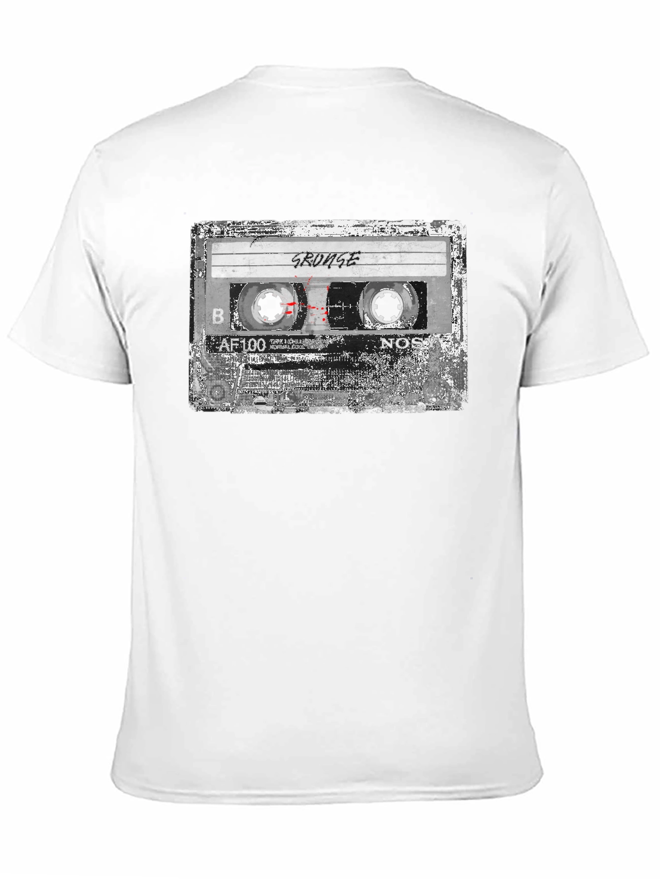 Grunge Cassette Tape Graphic T-Shirt