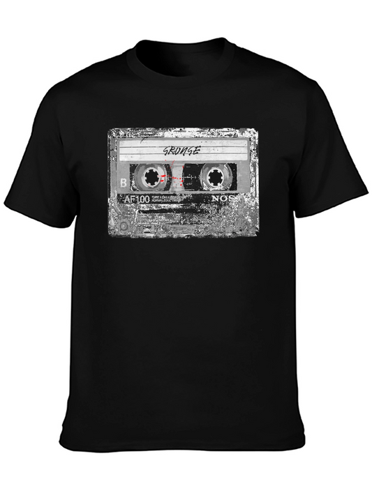 Grunge Cassette Tape Graphic T-Shirt