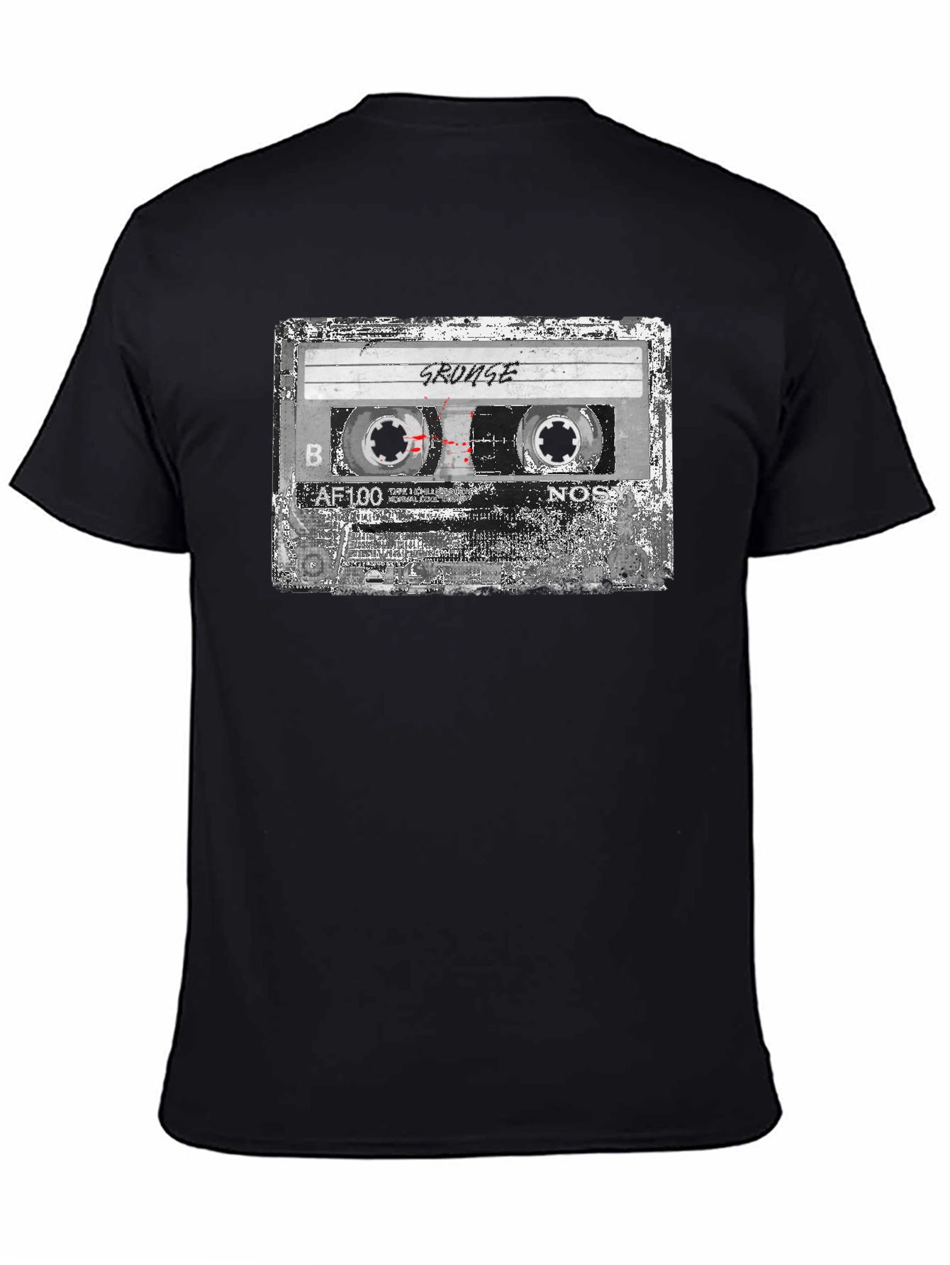Grunge Cassette Tape Graphic T-Shirt