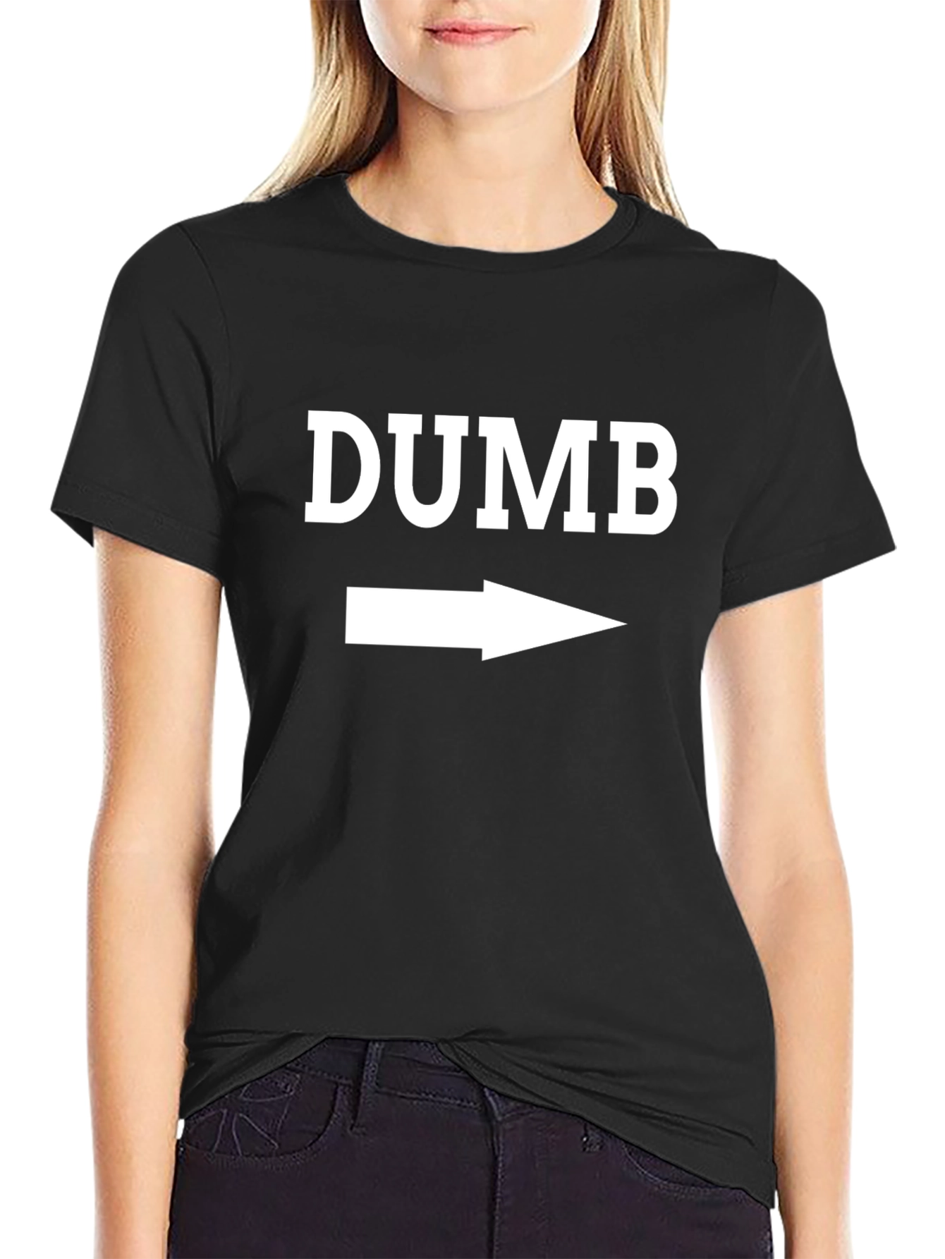 Dumb Right Arrow Graphic Novelty T-Shirt