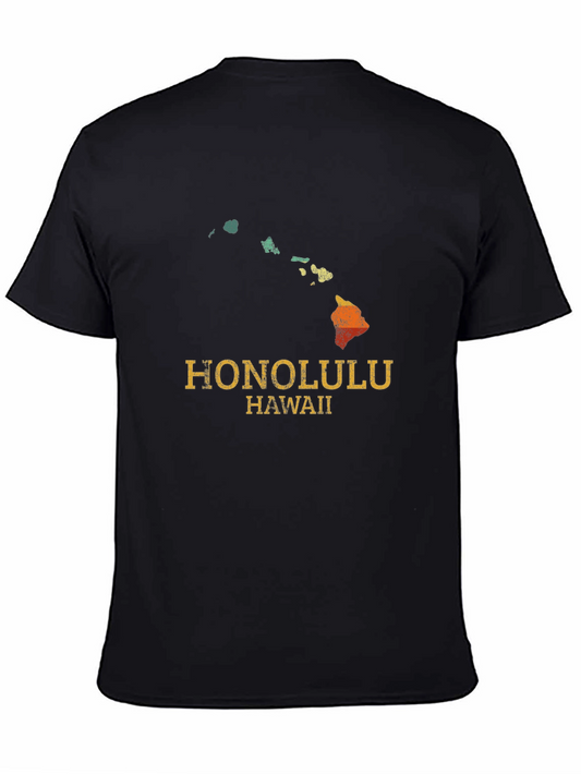 Retro Honolulu Hawaii Map T-Shirt