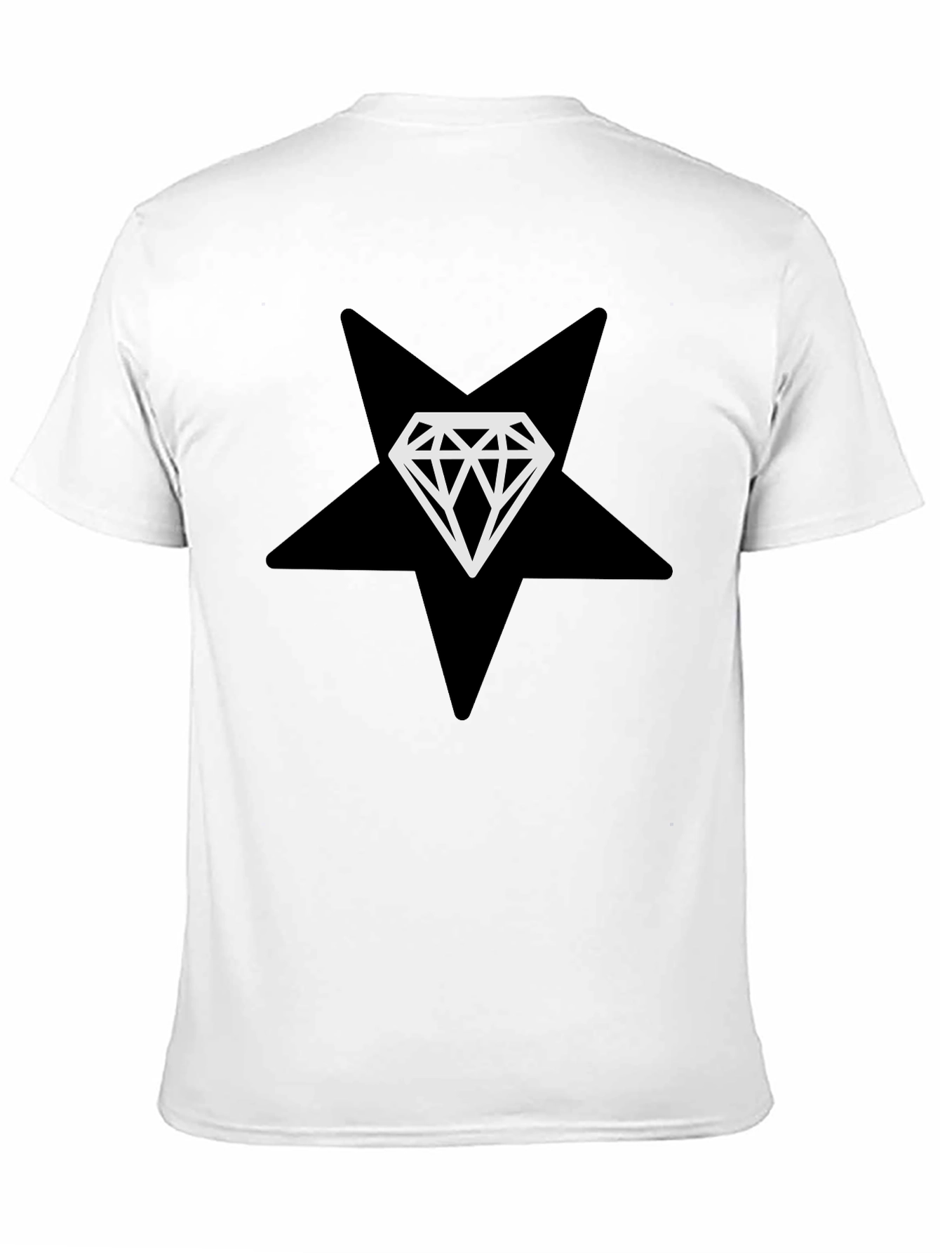 Star Diamond Graphic Black T-Shirt