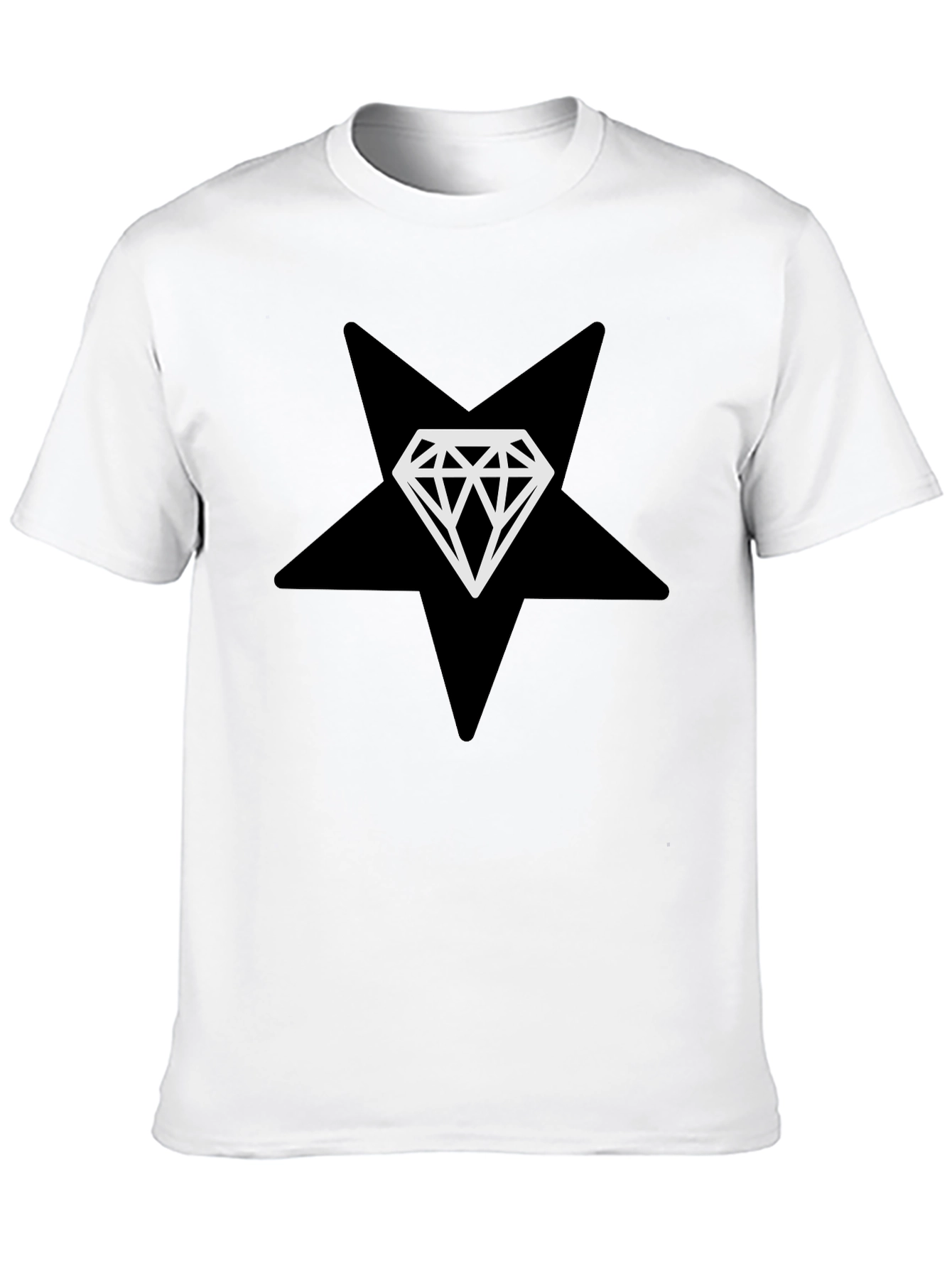 Star Diamond Graphic Black T-Shirt
