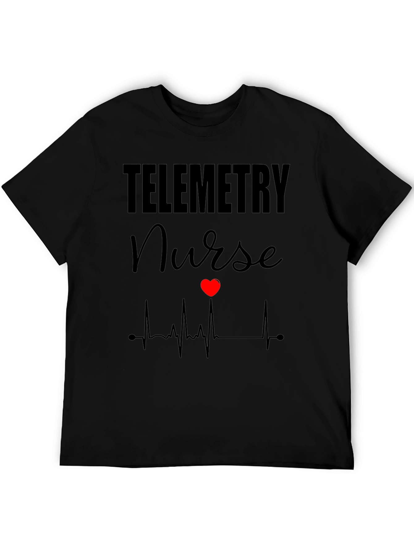Telemetry Nurse Heartbeat Graphic T-Shirt