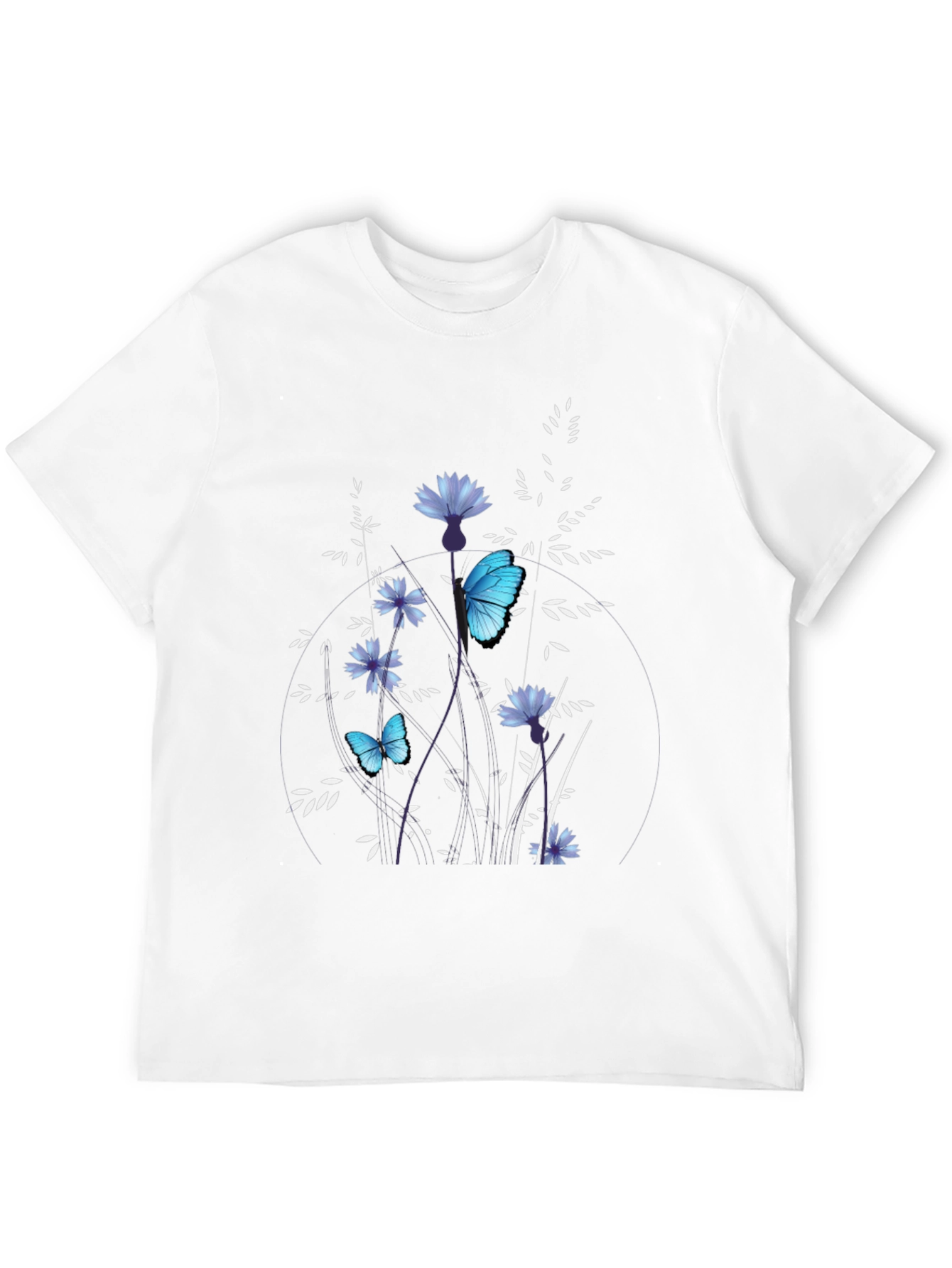 Black Butterfly & Floral Graphic Tee
