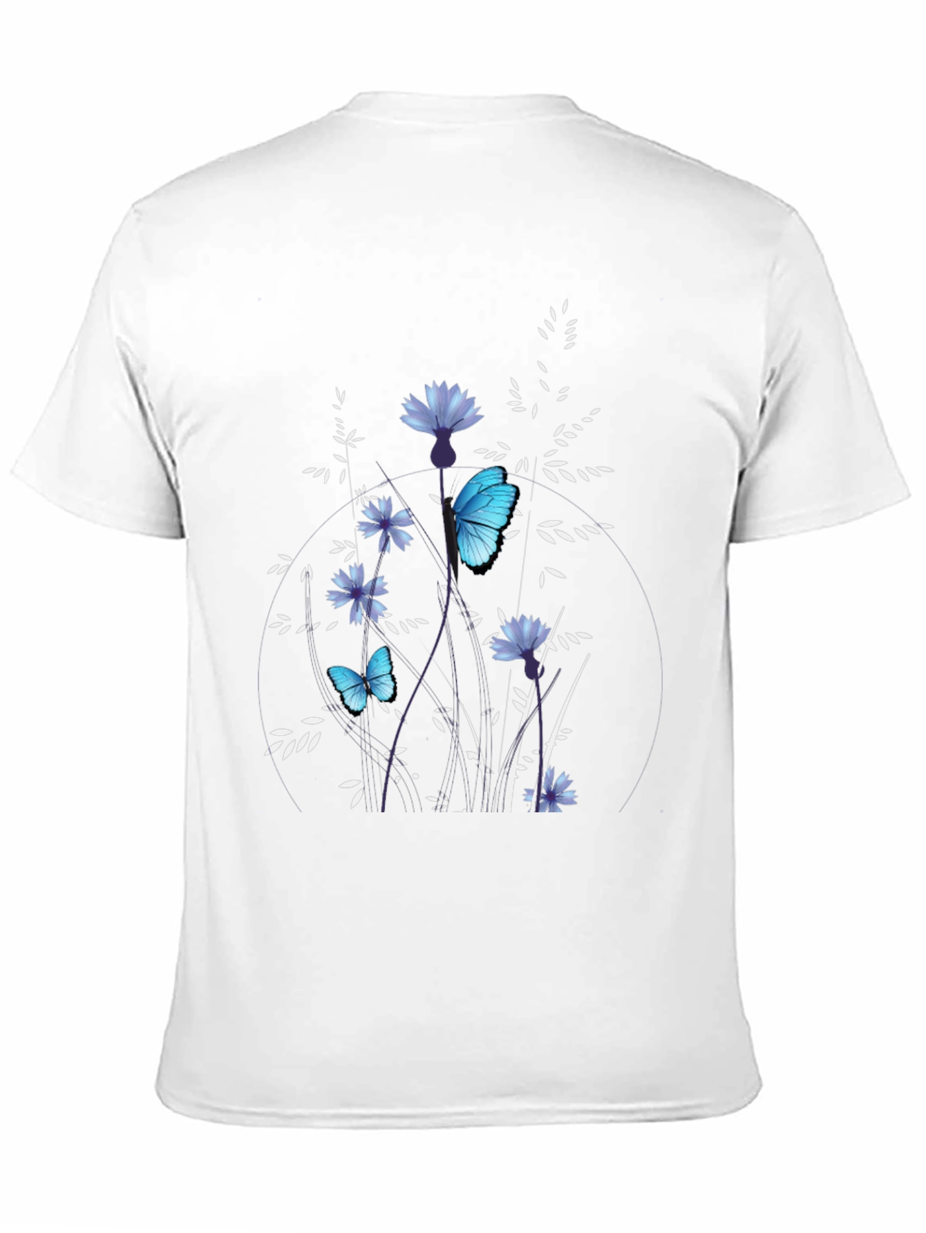 Black Butterfly & Floral Graphic Tee