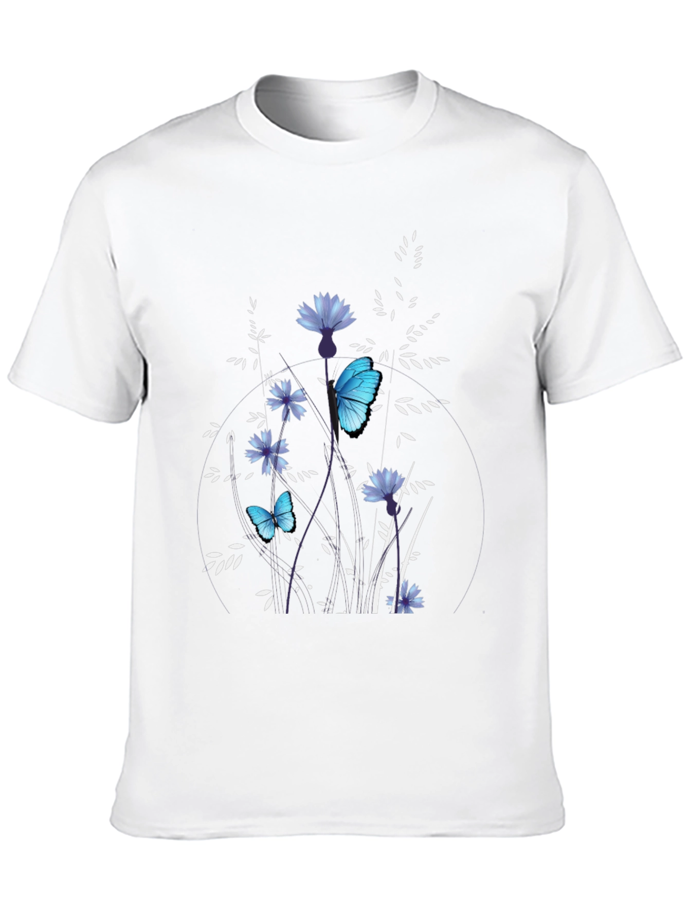 Black Butterfly & Floral Graphic Tee