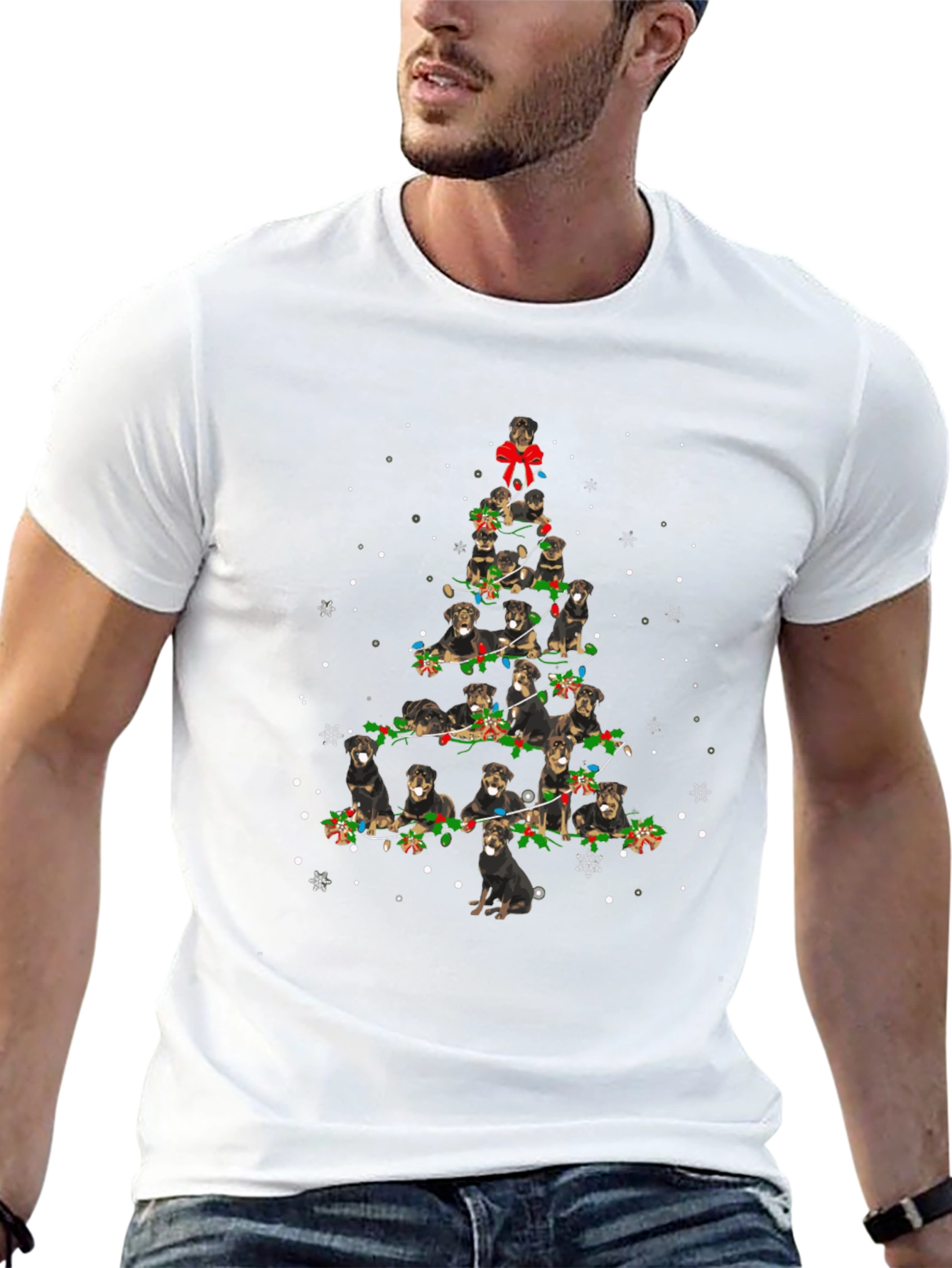 Rottweiler Christmas Tree T-Shirt
