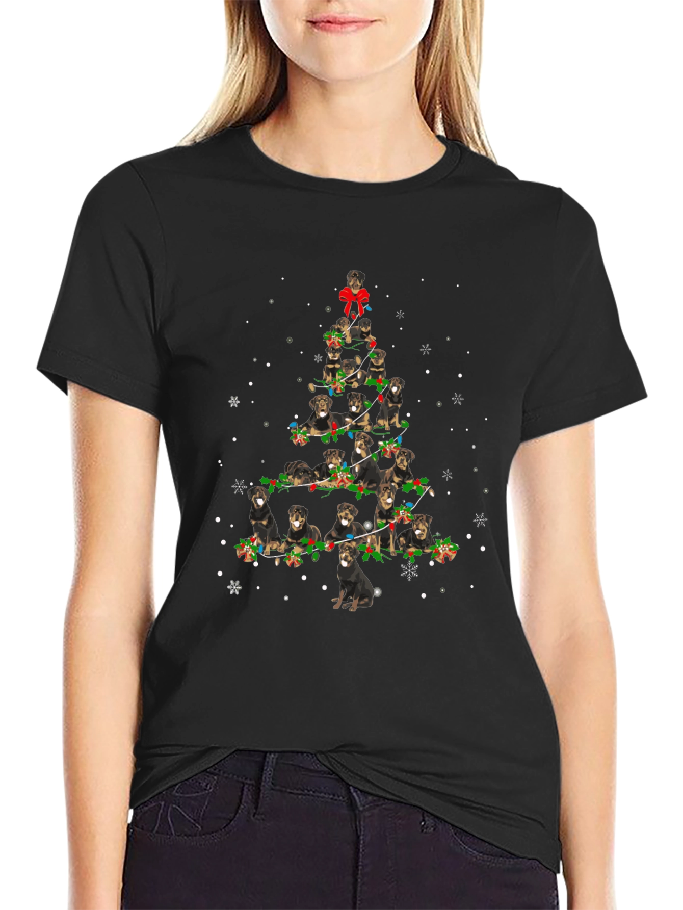 Rottweiler Christmas Tree T-Shirt