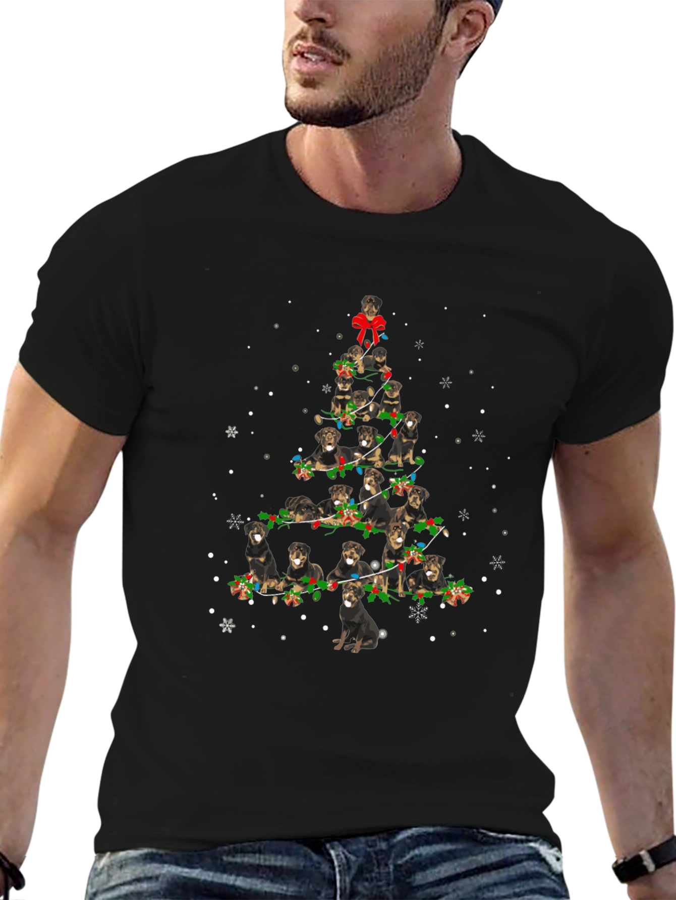 Rottweiler Christmas Tree T-Shirt