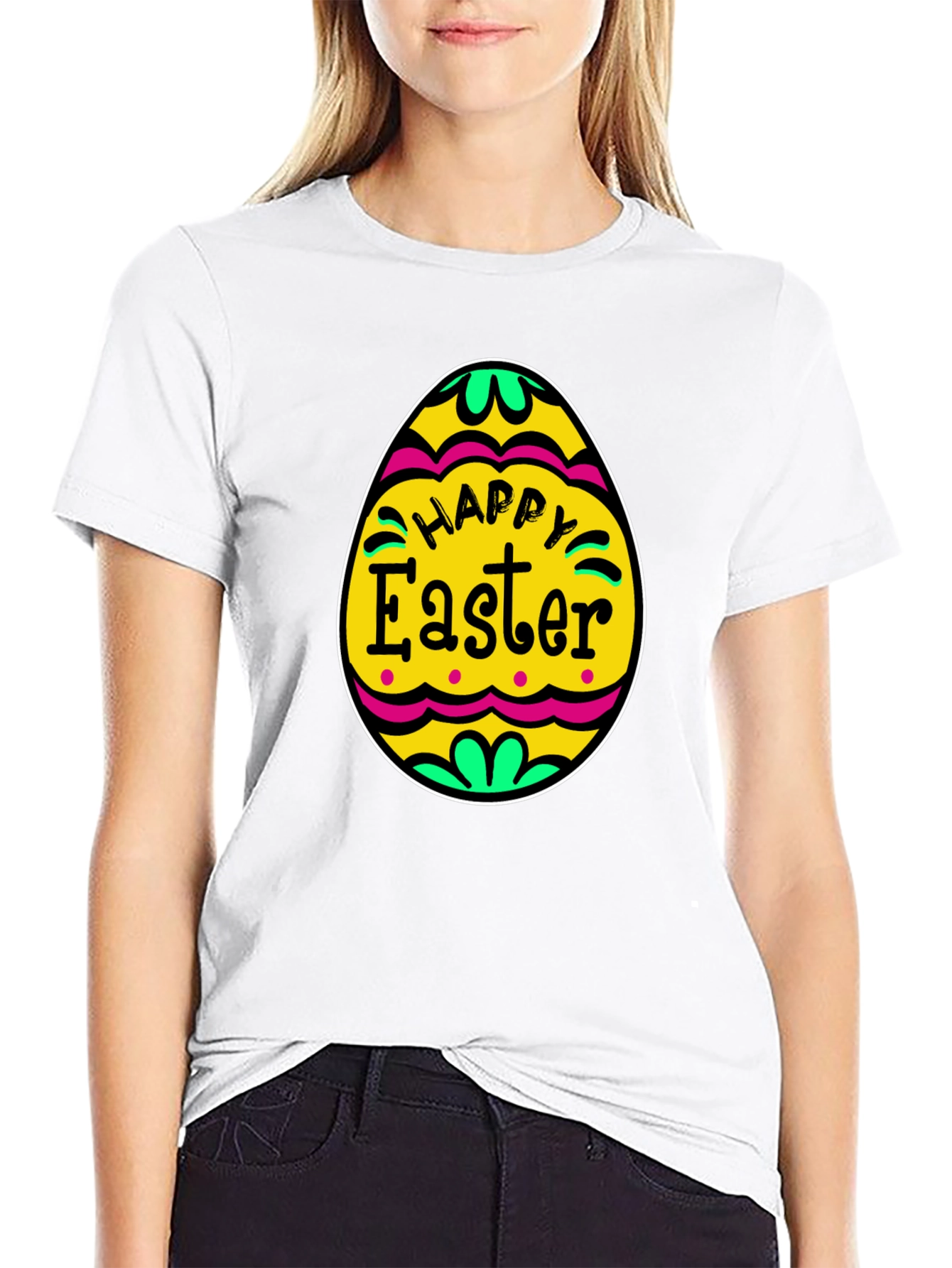 Happy Easter Egg Graphic T-Shirt