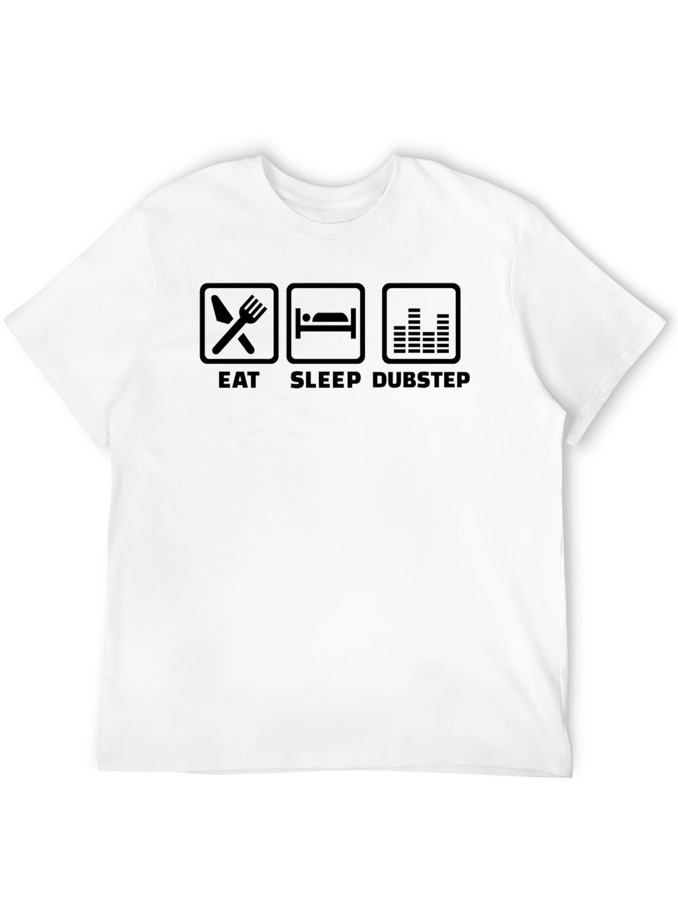 Eat Sleep Dubstep Black Graphic T-Shirt