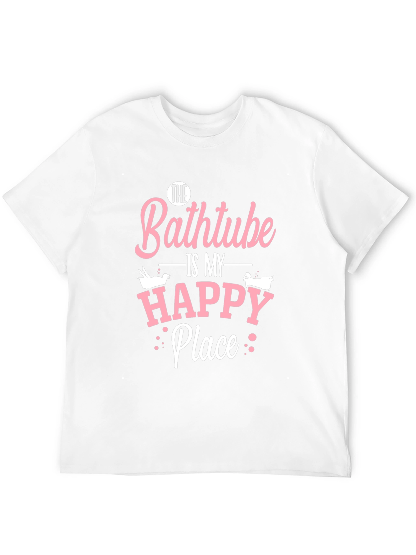 Bathtub is My Happy Place Black T-Shirt