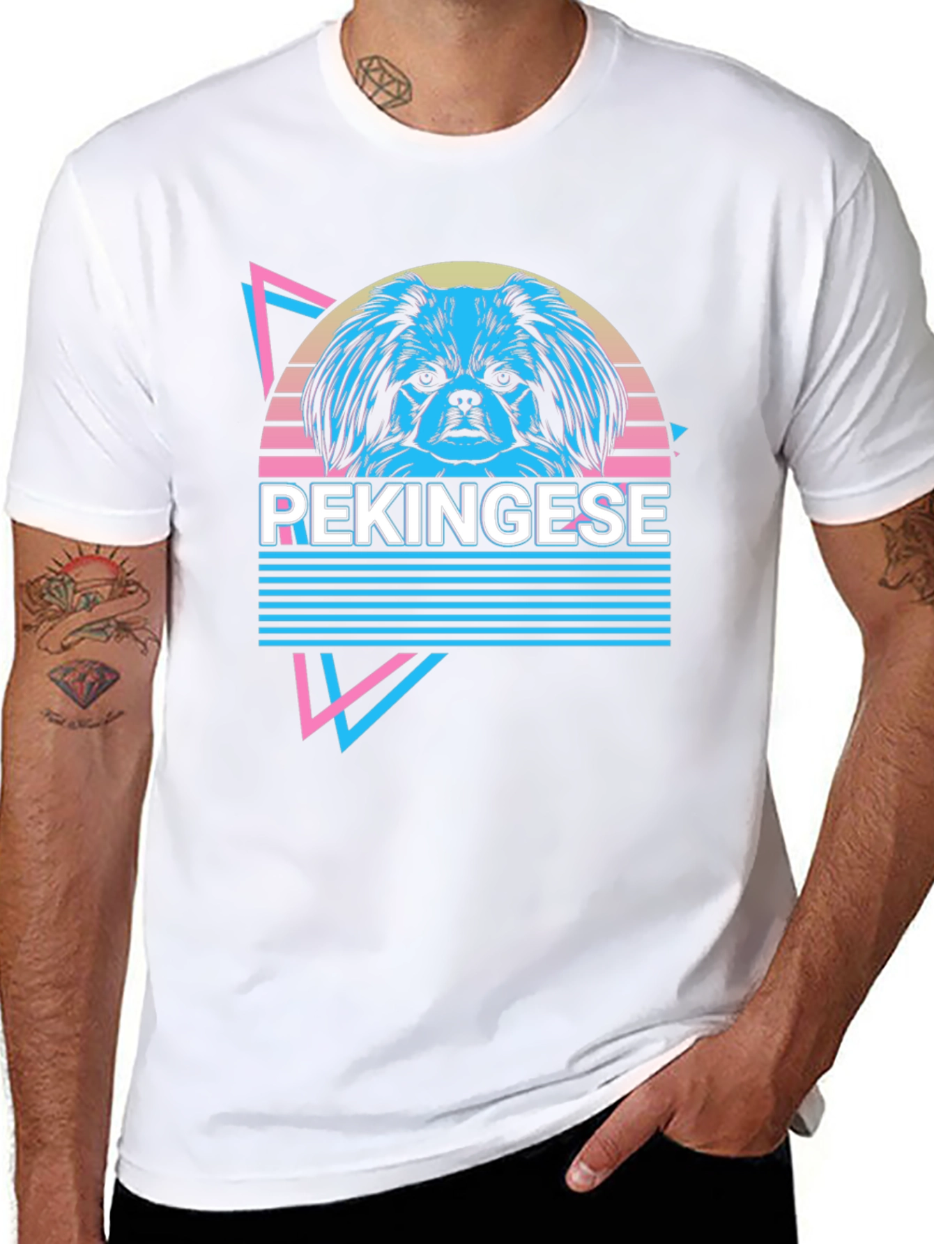 Retro Pekingese Dog Graphic T-Shirt