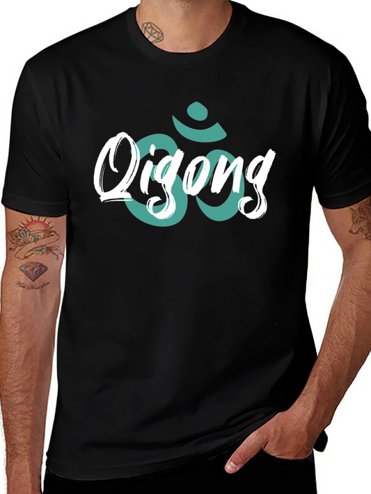 Qigong Om Symbol Black T-Shirt