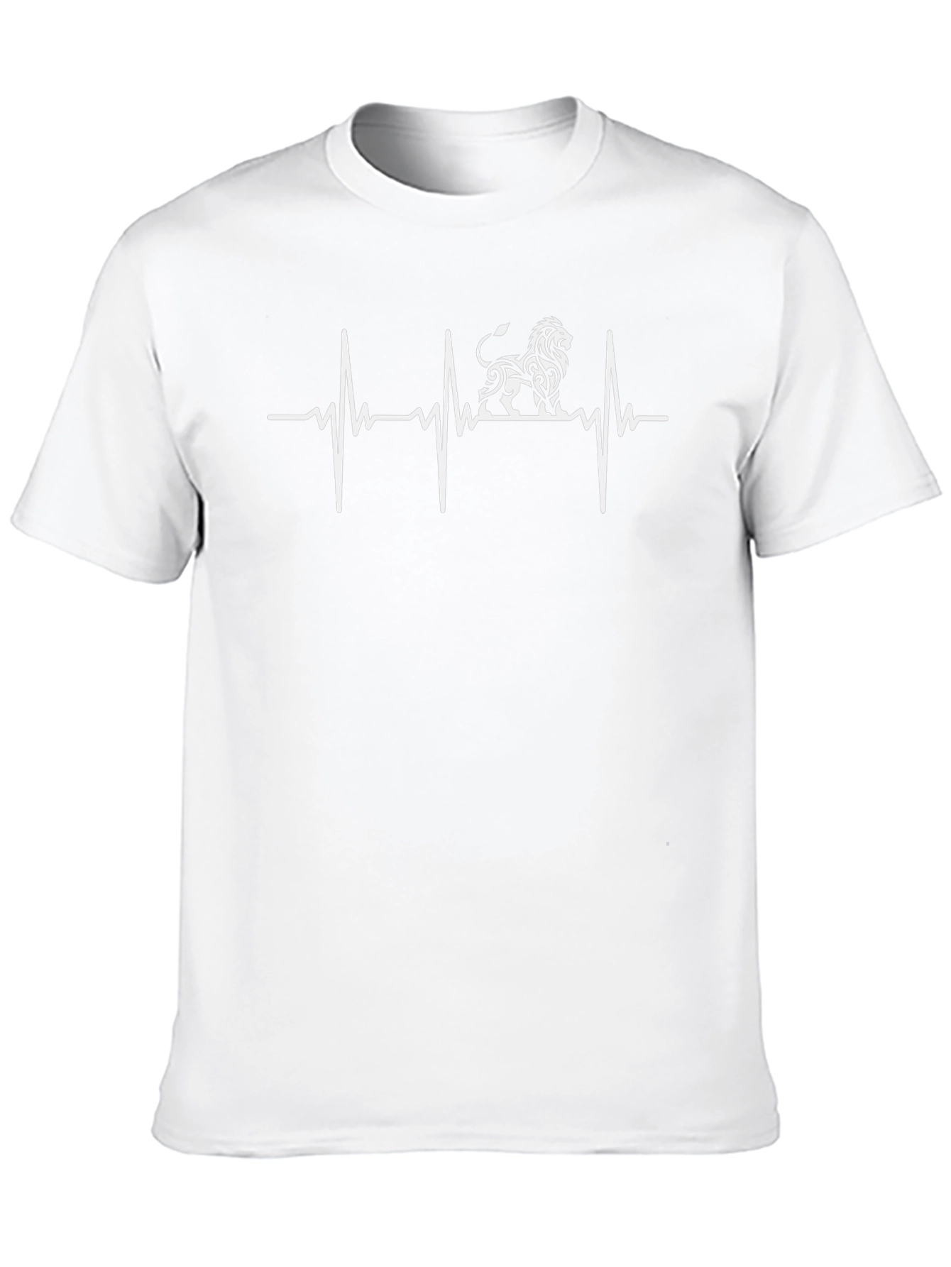 Lion Heartbeat Graphic Tee - Mens Black T-Shirt