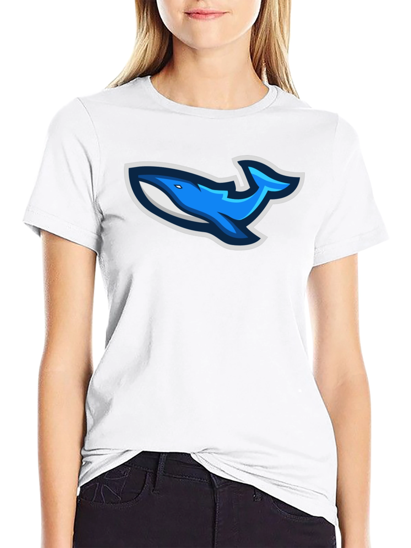 Cool Whale Logo Graphic T-Shirt