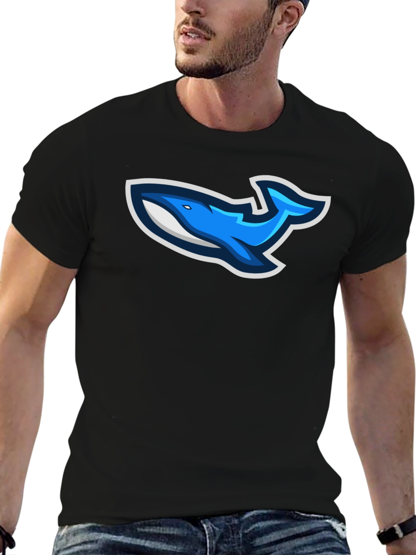 Cool Whale Logo Graphic T-Shirt