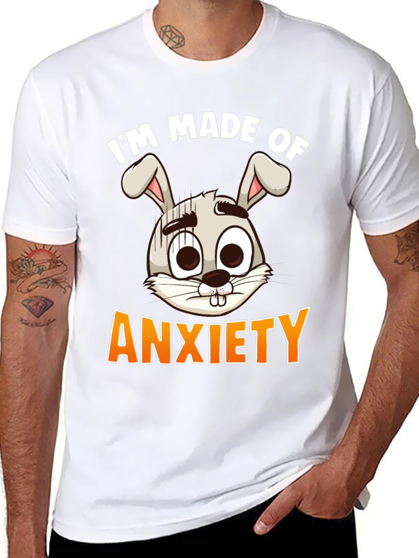 Anxiety Bunny Graphic Tee