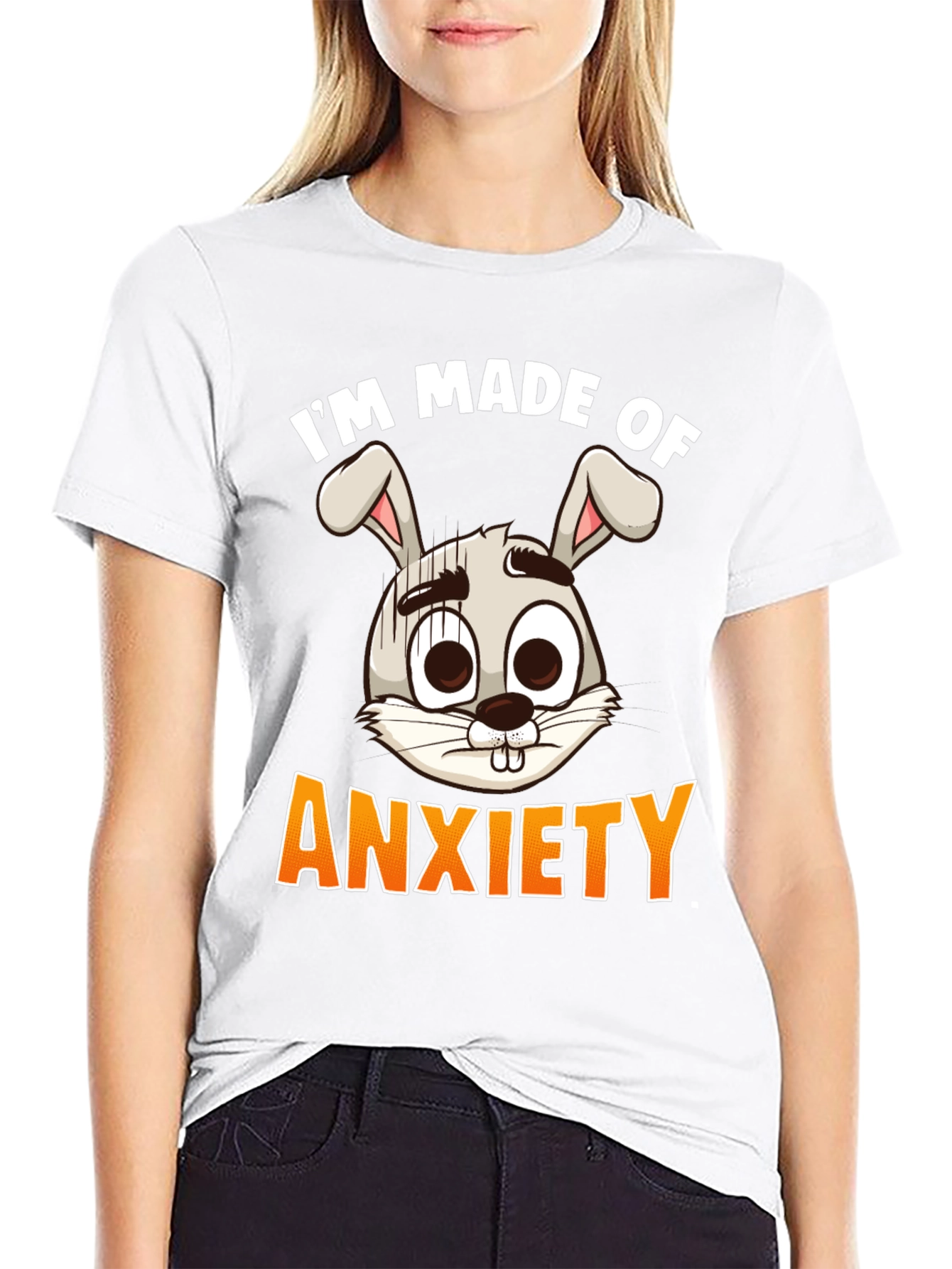 Anxiety Bunny Graphic Tee