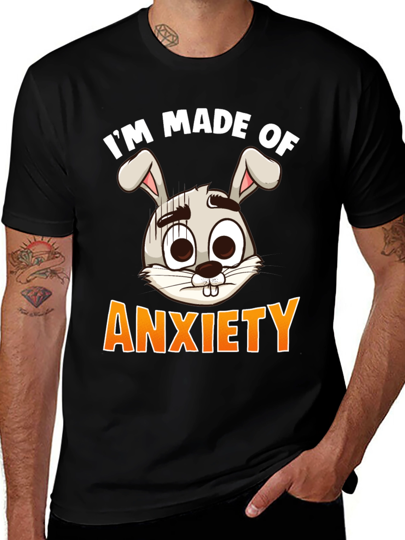 Anxiety Bunny Graphic Tee