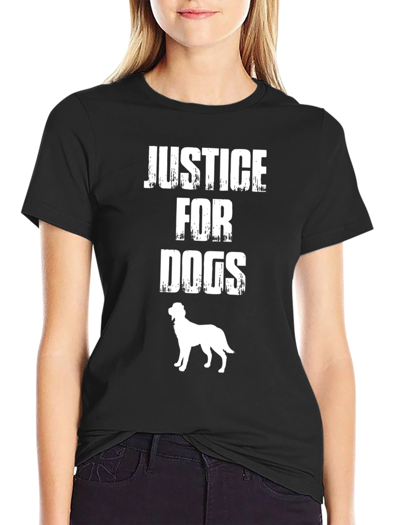 Justice for Dogs Graphic Tee - Black