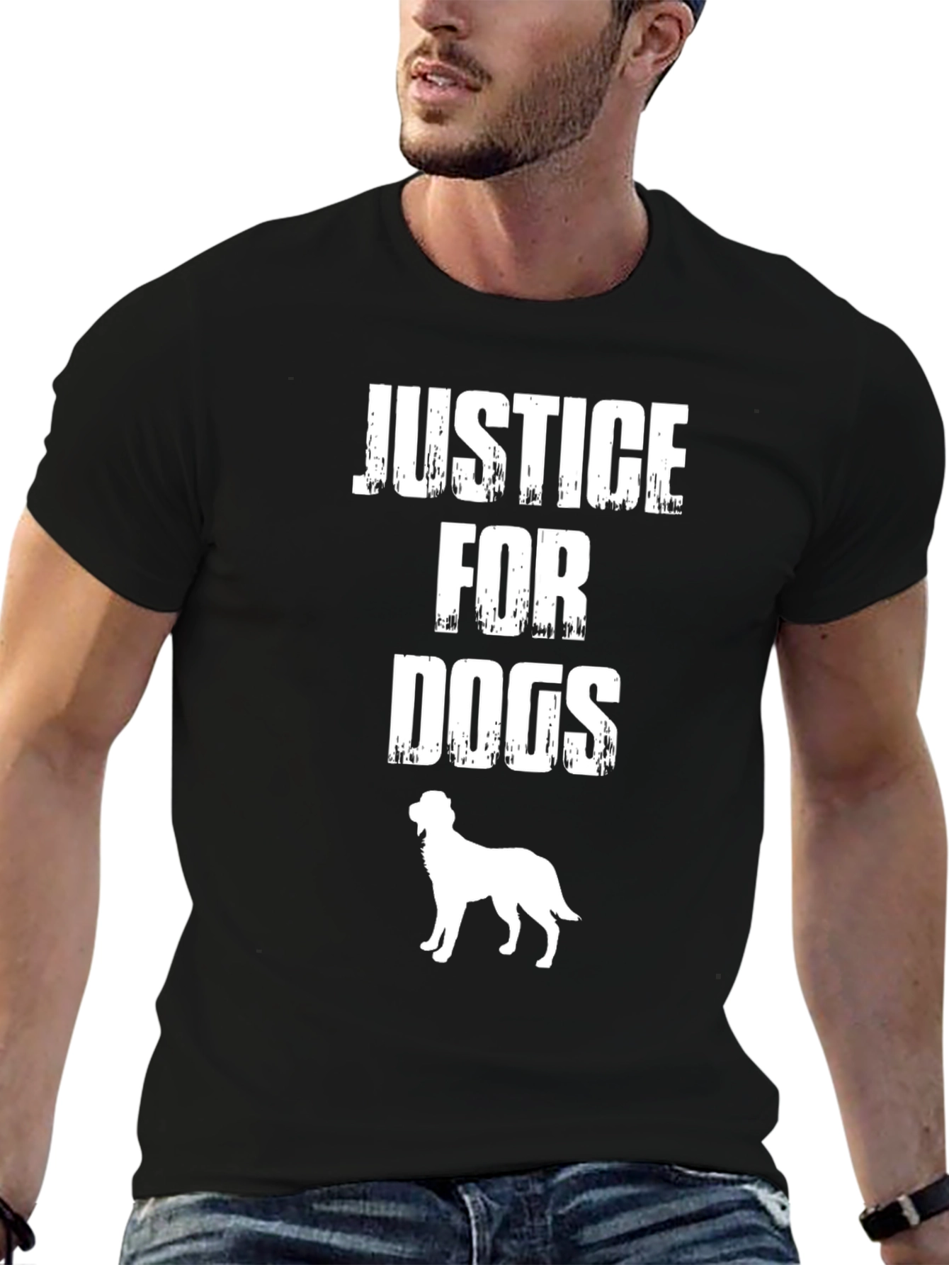Justice for Dogs Graphic Tee - Black