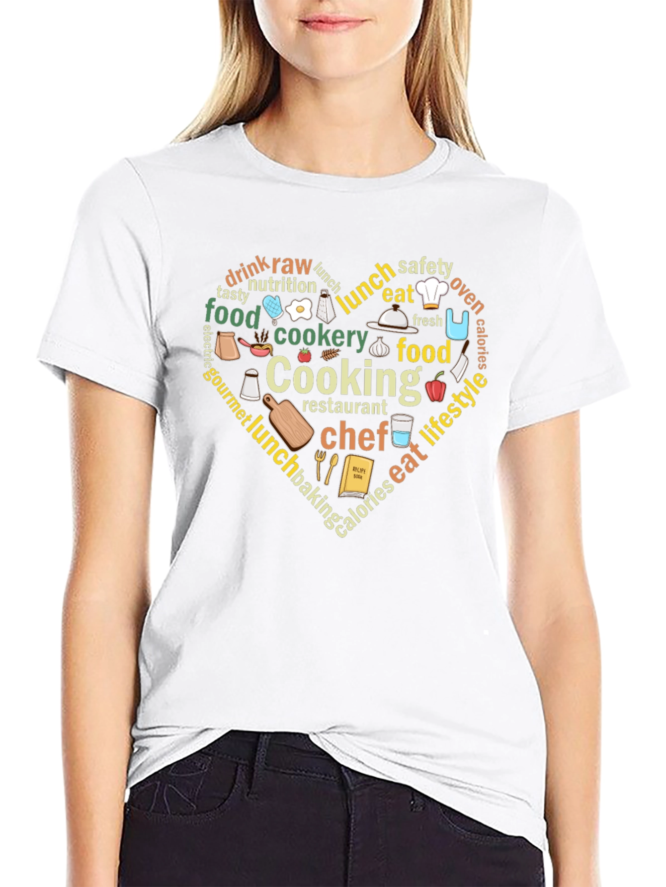 Cooking Lover Heart T-Shirt - Foodie Gift