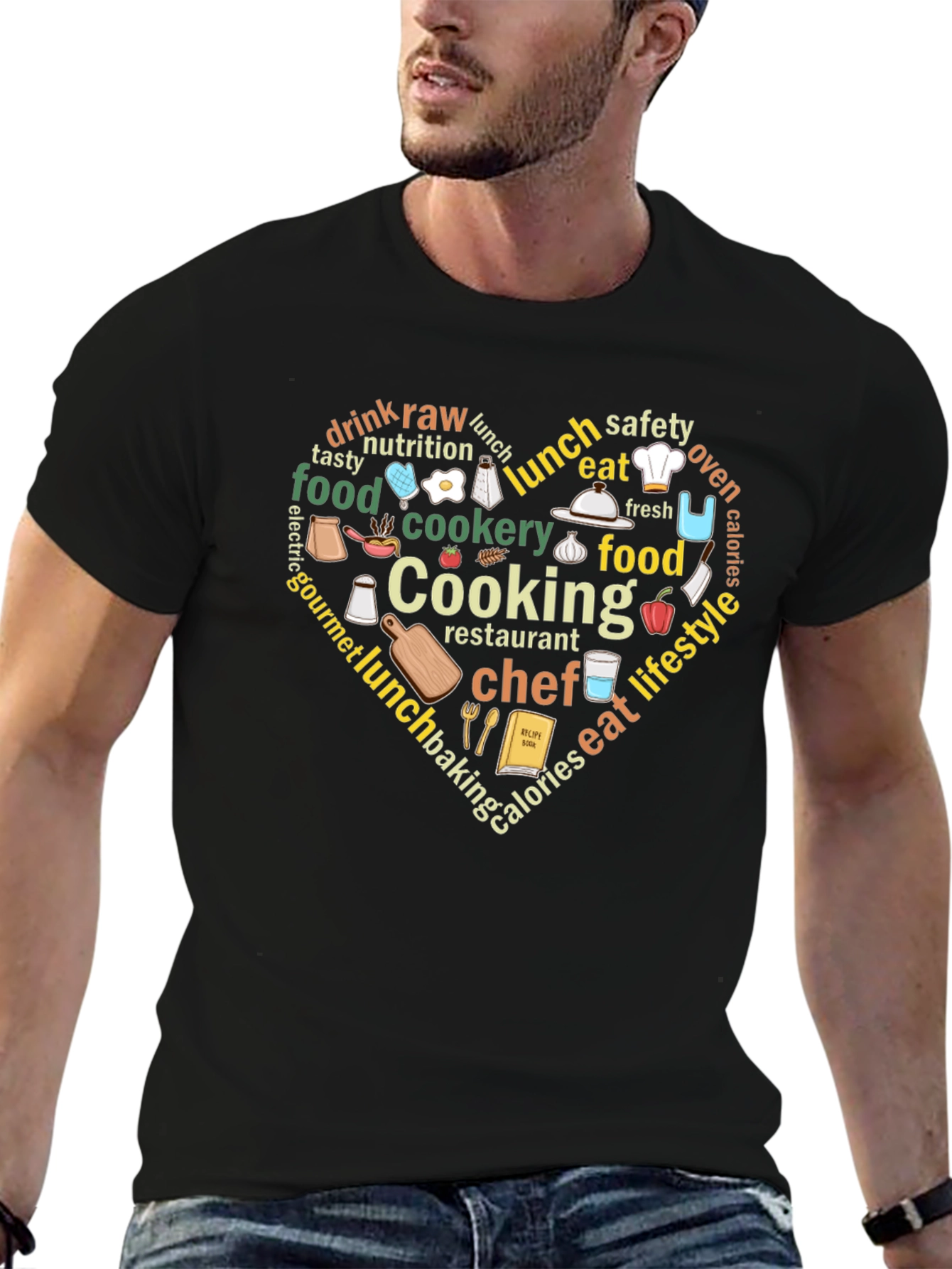 Cooking Lover Heart T-Shirt - Foodie Gift
