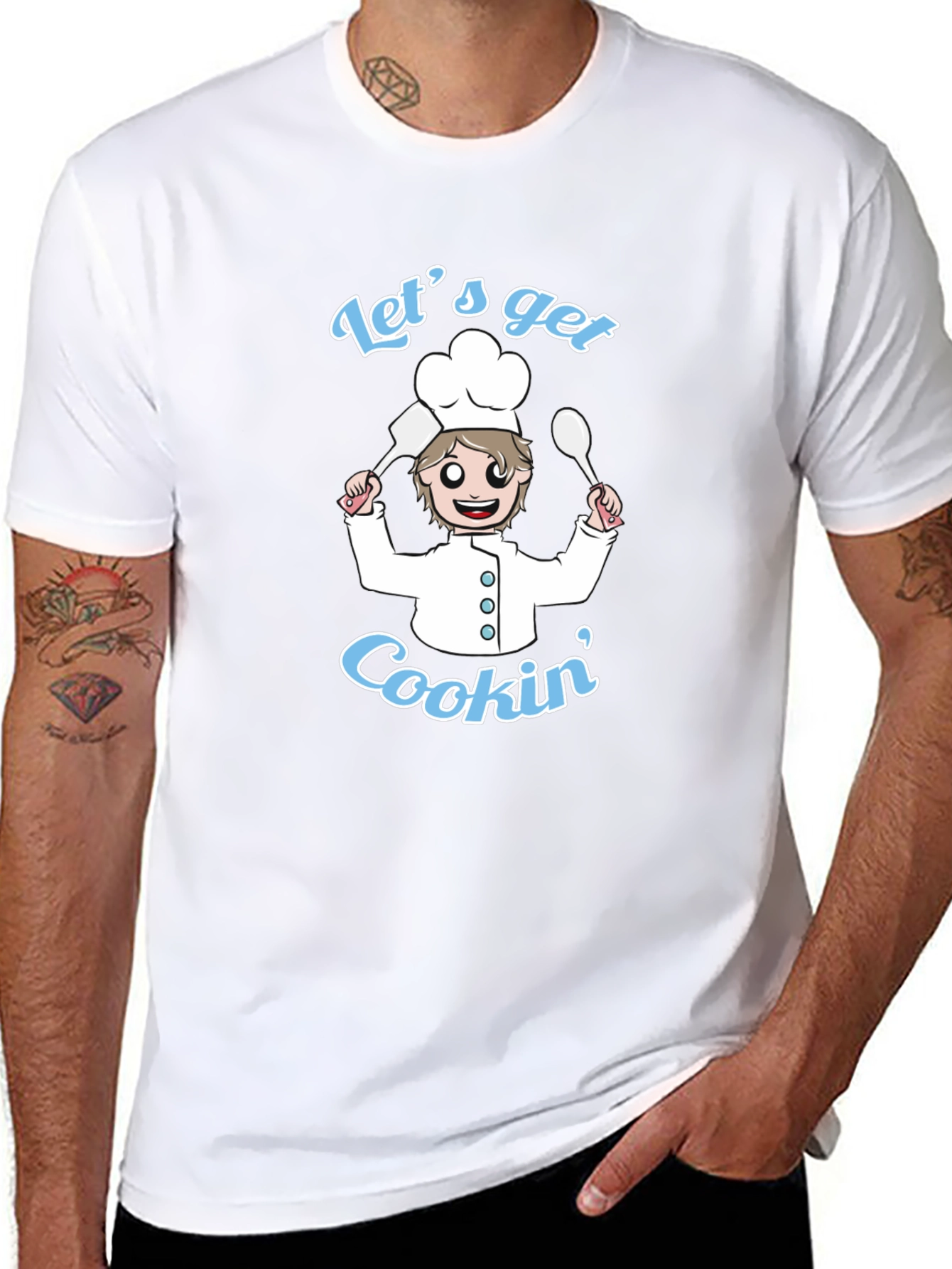 Lets Get Cookin Black Graphic Tee
