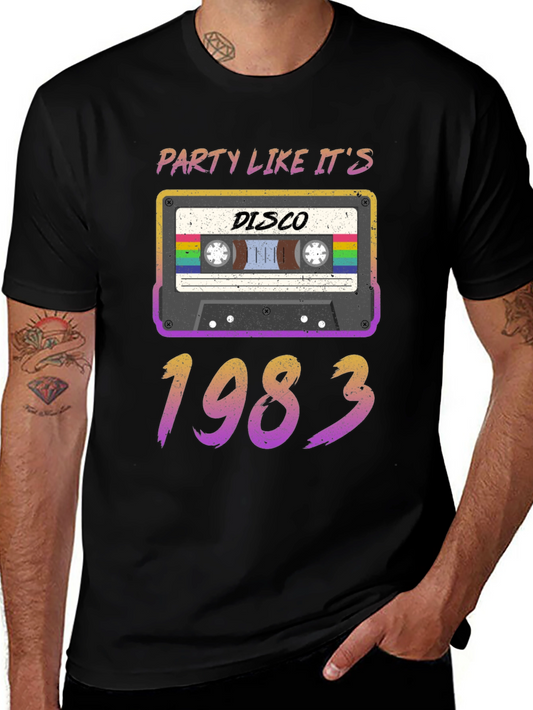 Disco 1983 Cassette Tape Graphic T-Shirt
