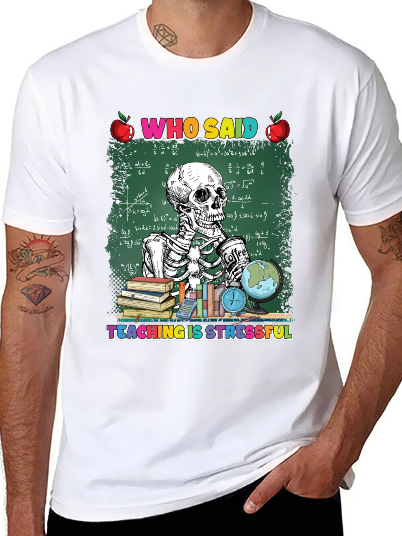 Teaching Is Stressful T-Shirt Skeleton Teacher