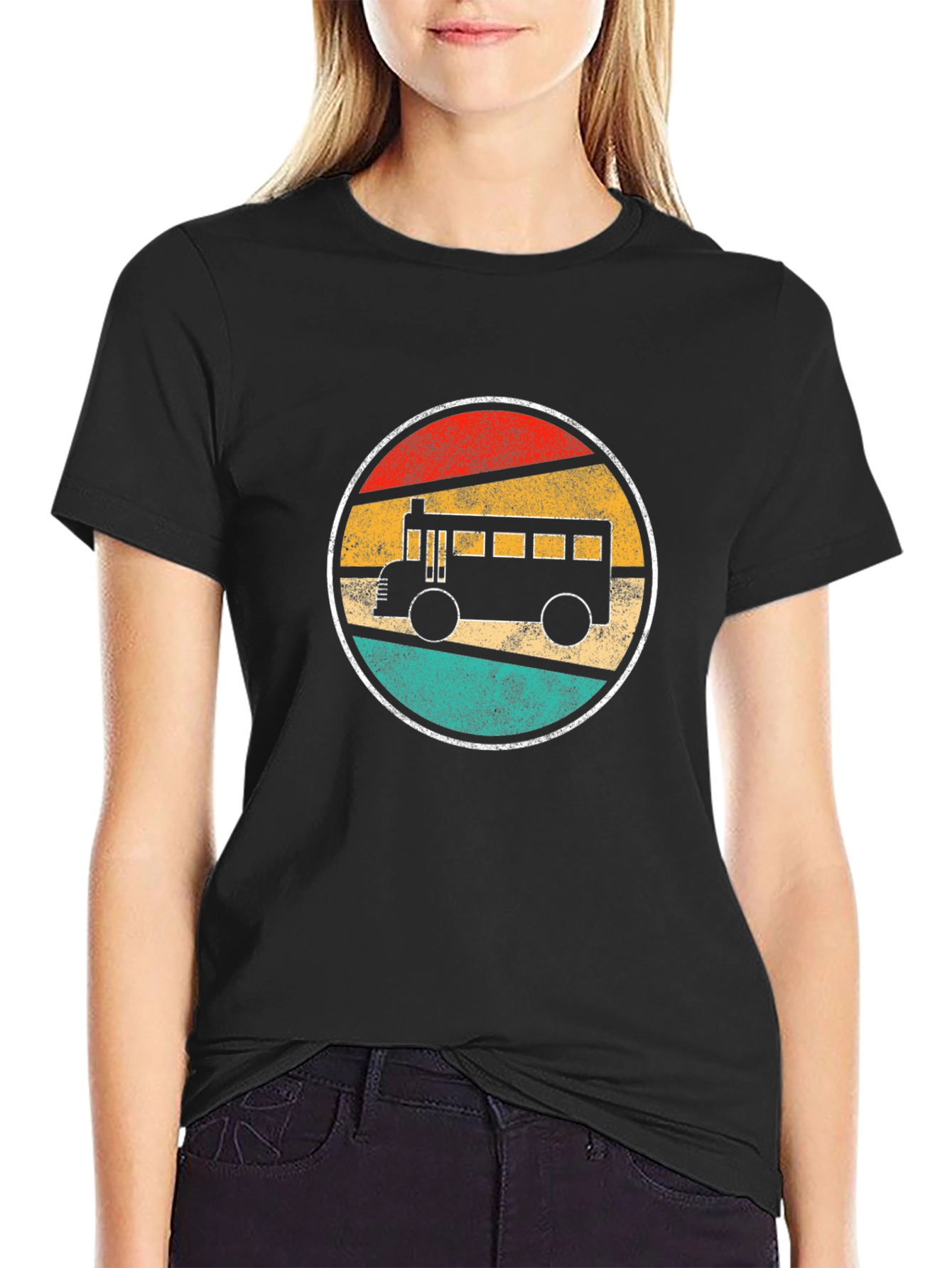 Retro School Bus Graphic T-Shirt