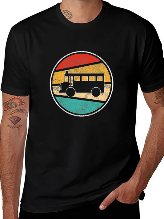 Retro School Bus Graphic T-Shirt