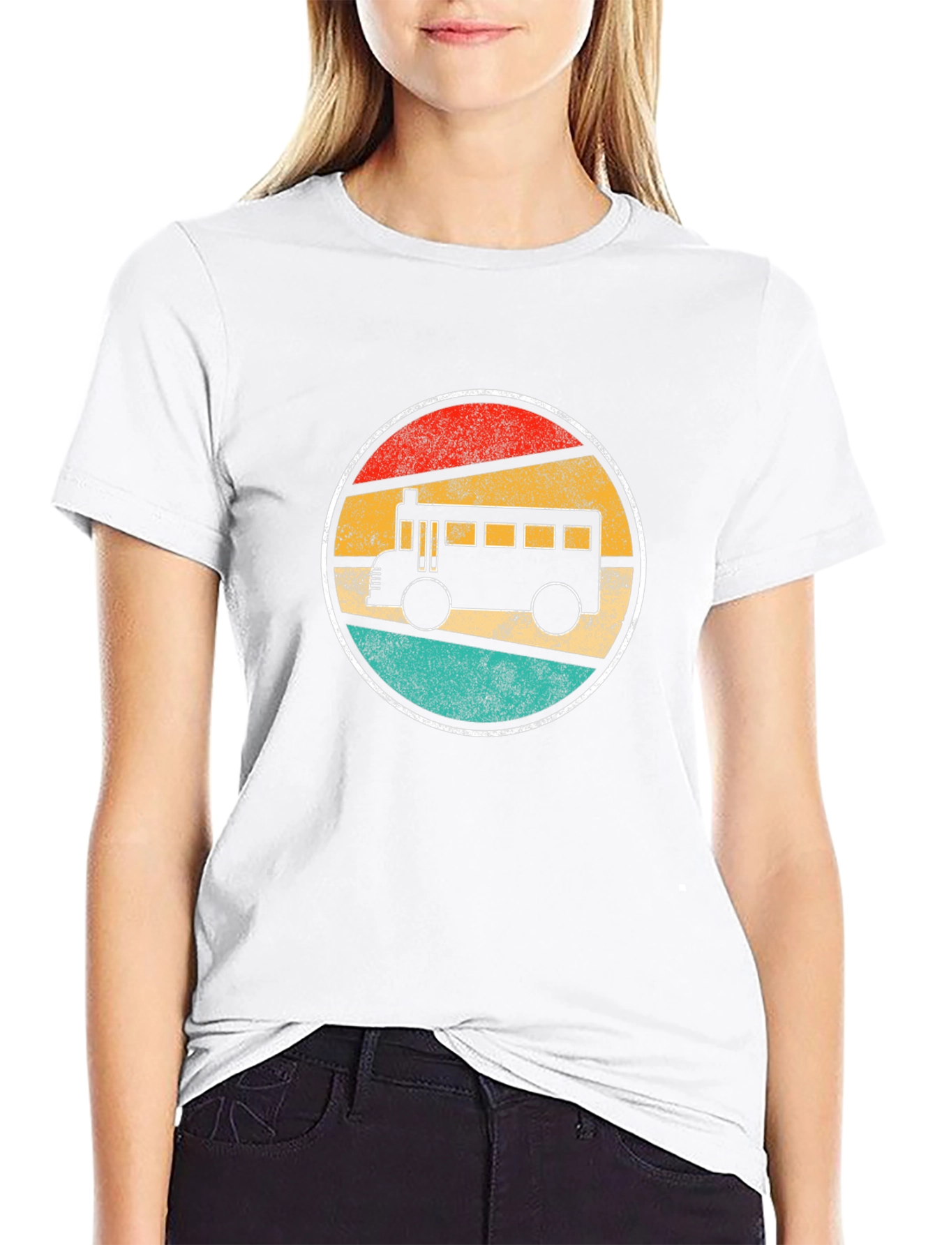Retro School Bus Graphic T-Shirt