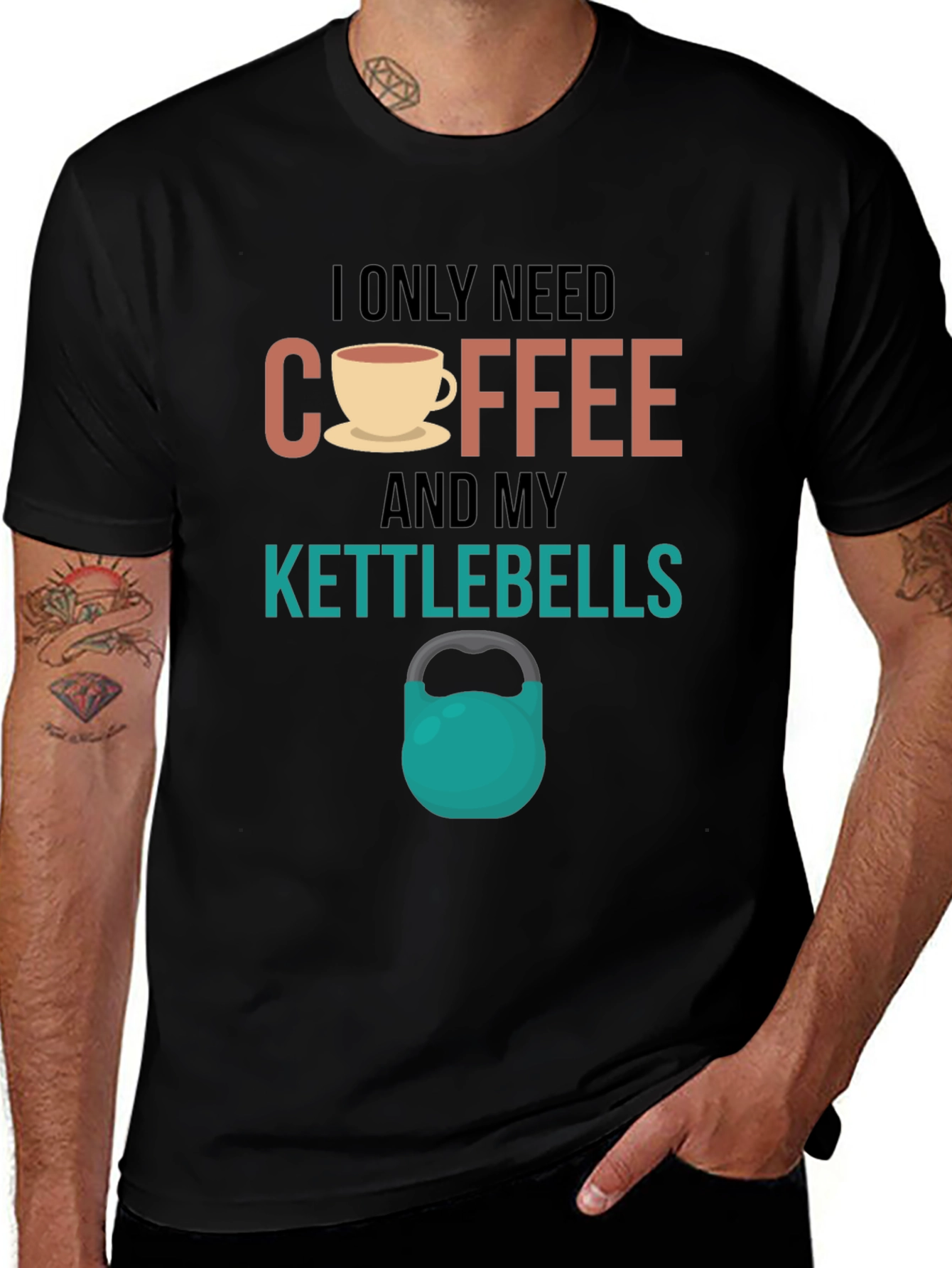 Coffee & Kettlebells T-Shirt - Workout Motivation